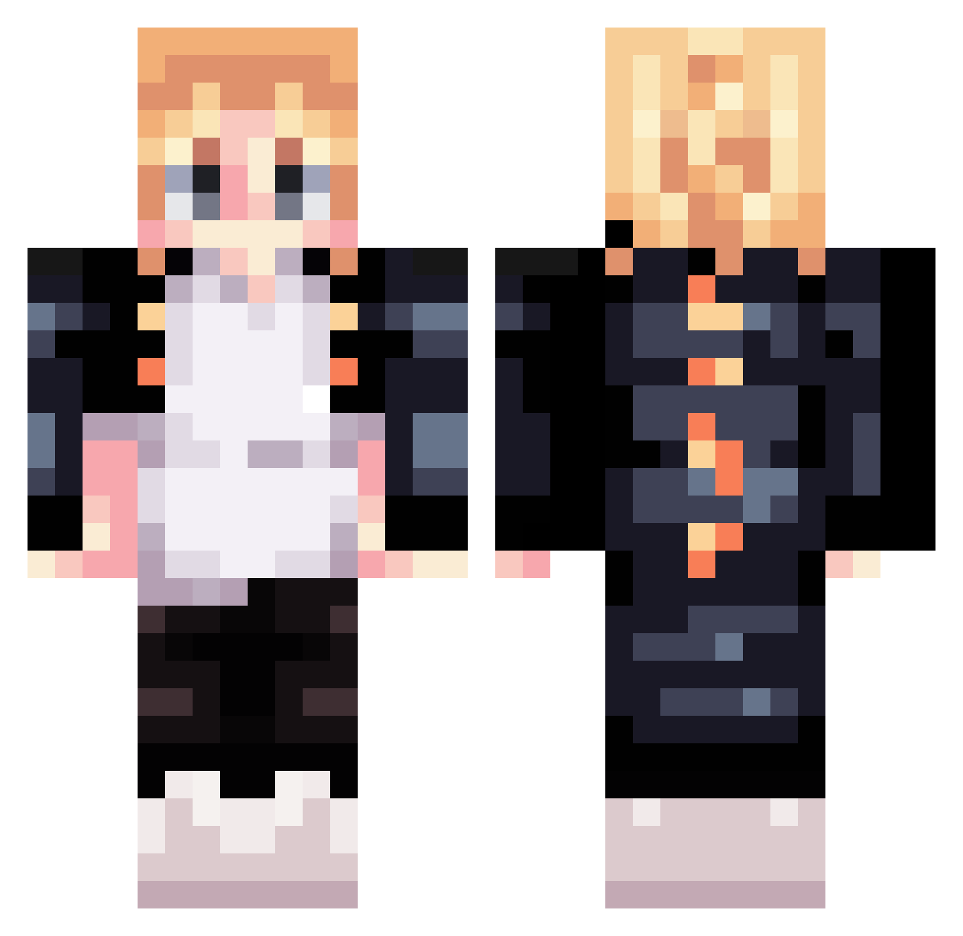 Nivs_Jr Minecraft skin, front and back view