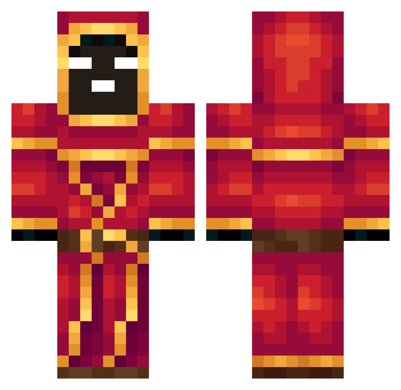 xEpigone Minecraft skin, front and back view