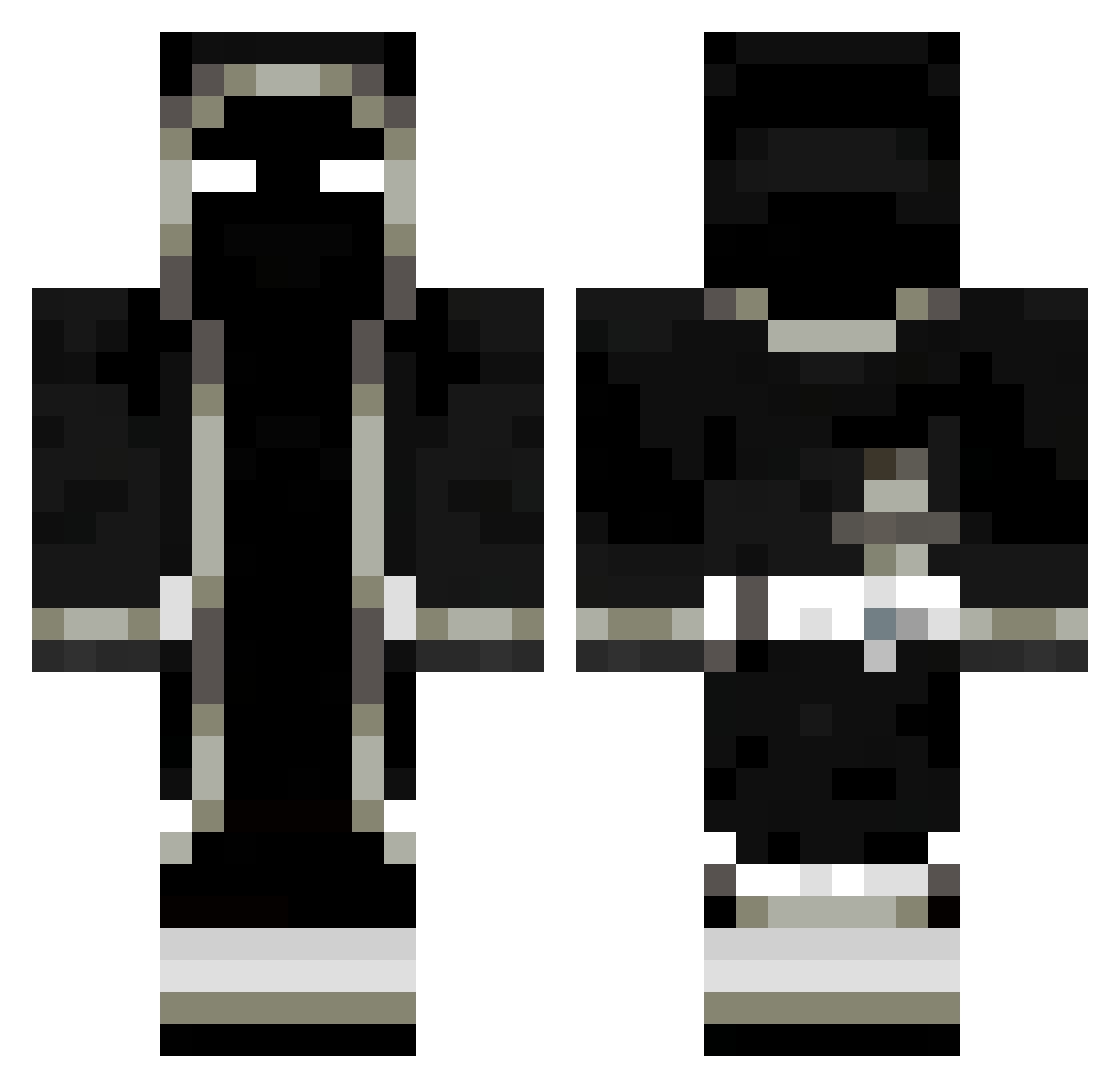 TacoY33t Minecraft skin, front and back view