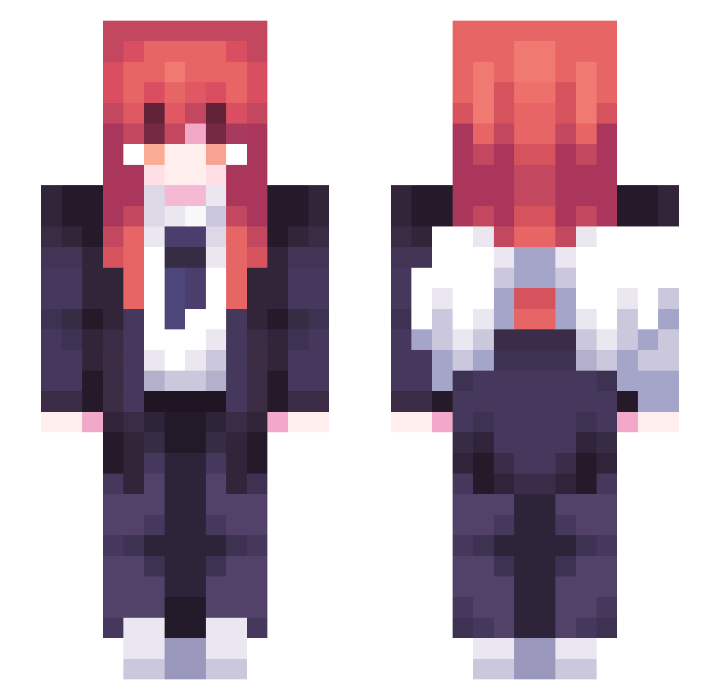 lilpikyboy Minecraft skin, front and back view