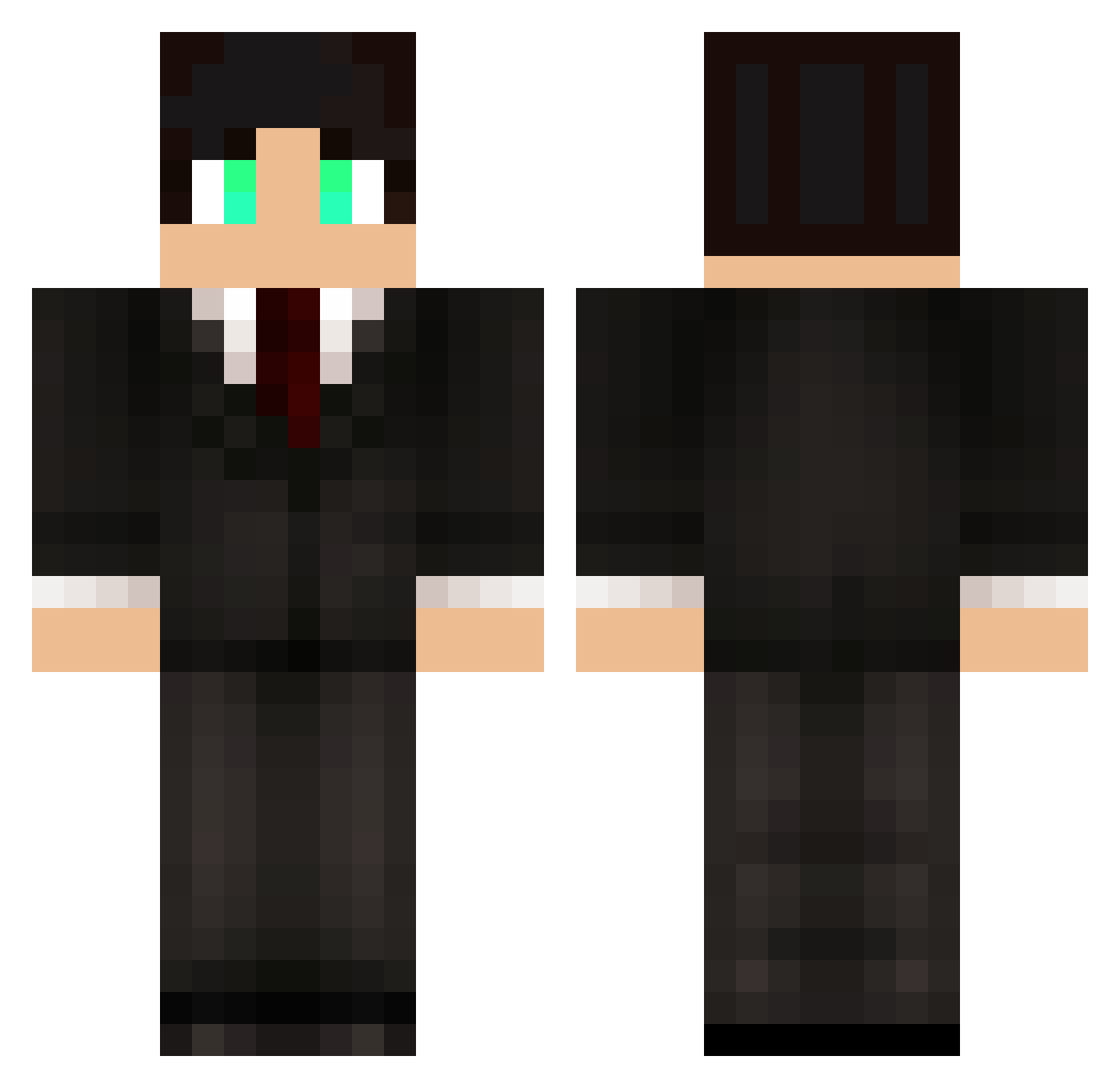 Darthh2006 Minecraft skin, front and back view