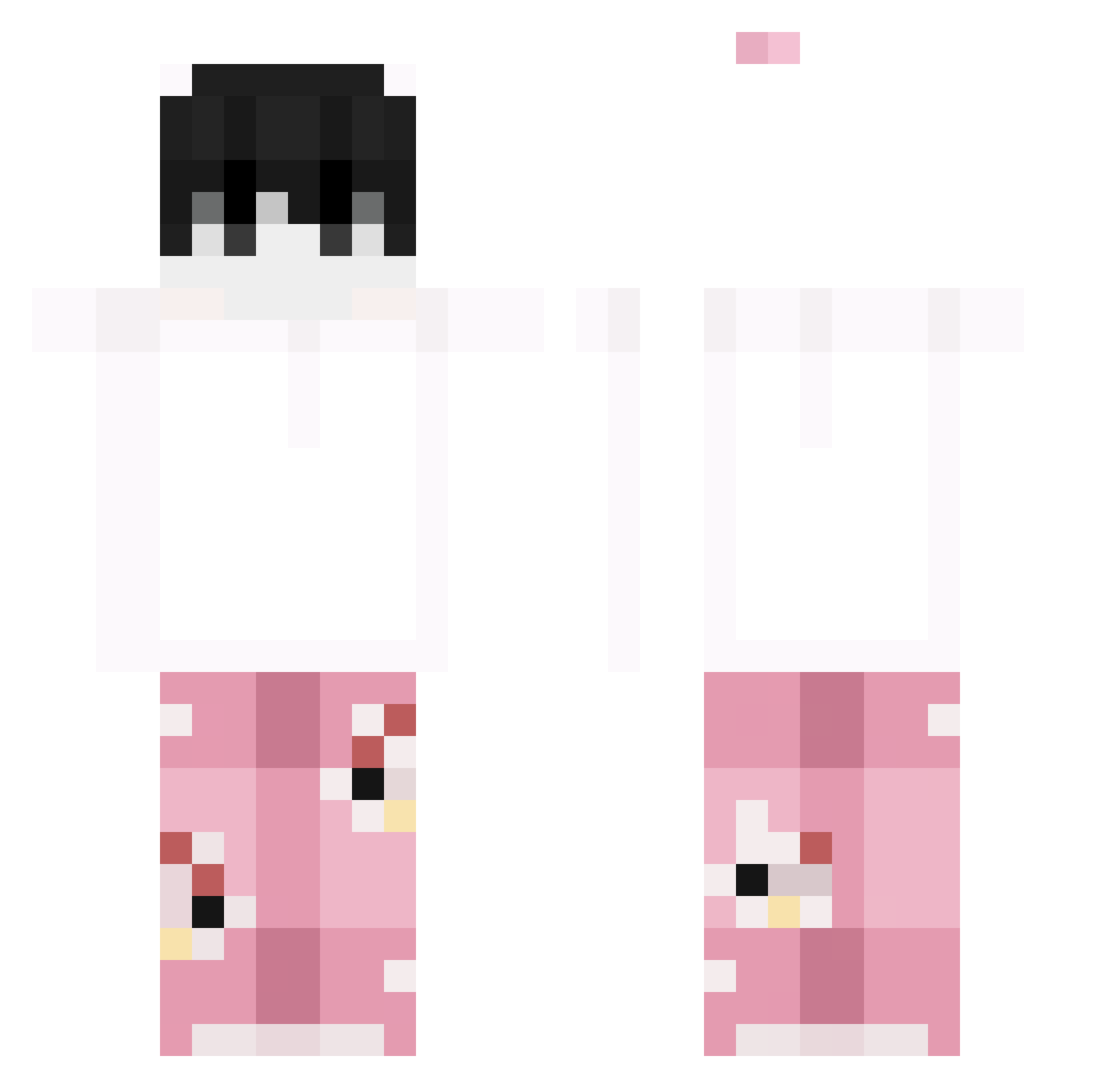 thighsloverr Minecraft skin, front and back view