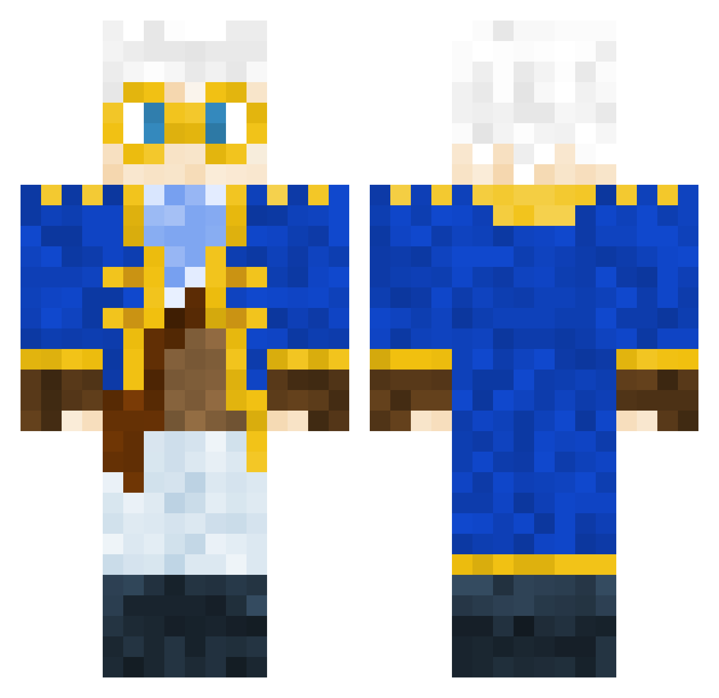 Zyare3 Minecraft skin, front and back view