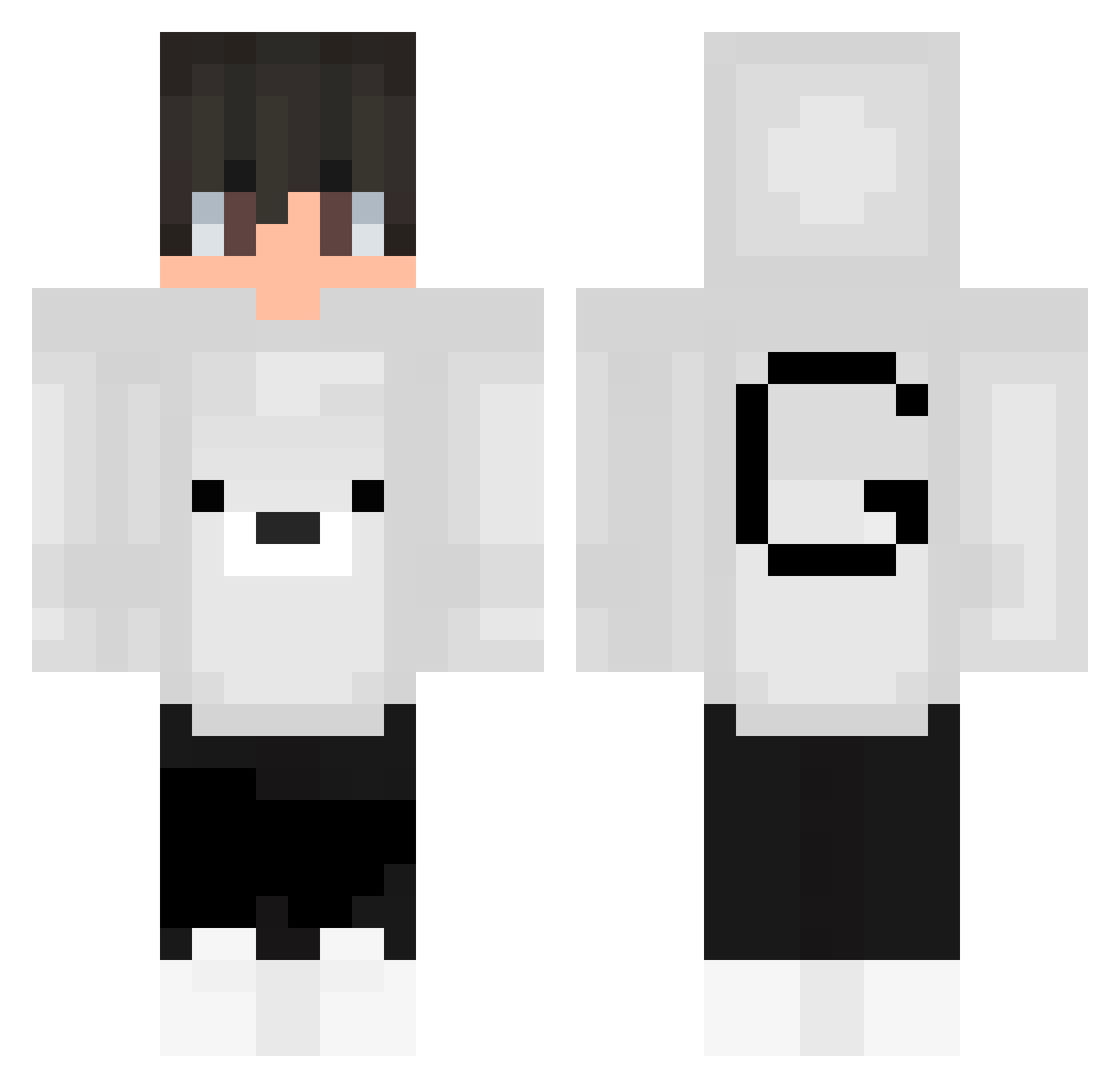 DigitalGamer Minecraft skin, front and back view