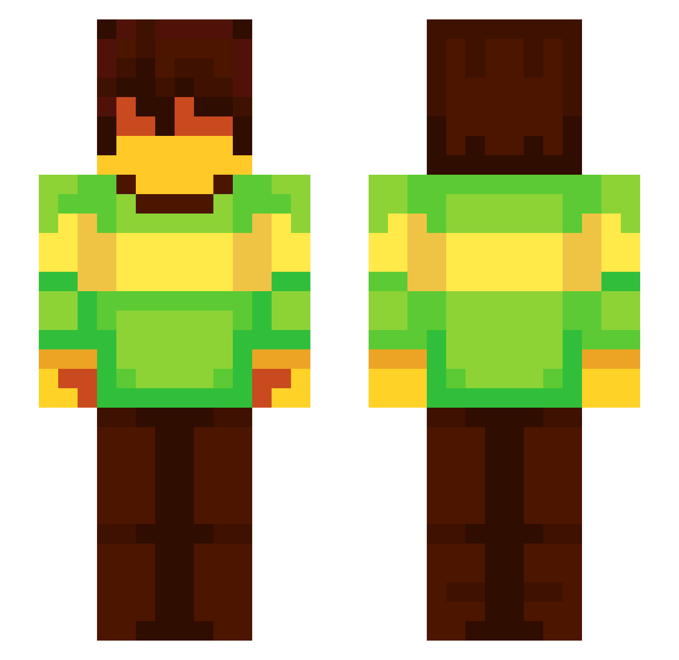 YoyoBrando Minecraft skin, front and back view