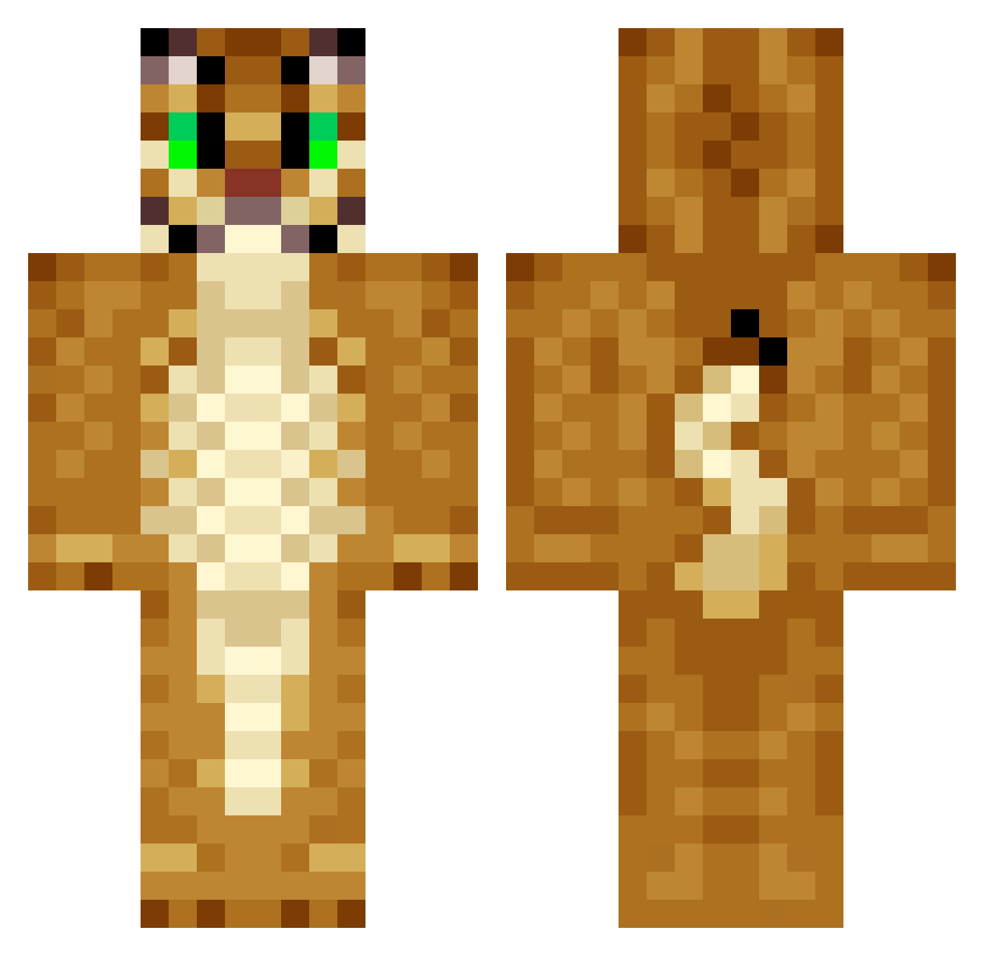 Idan6969 Minecraft skin, front and back view