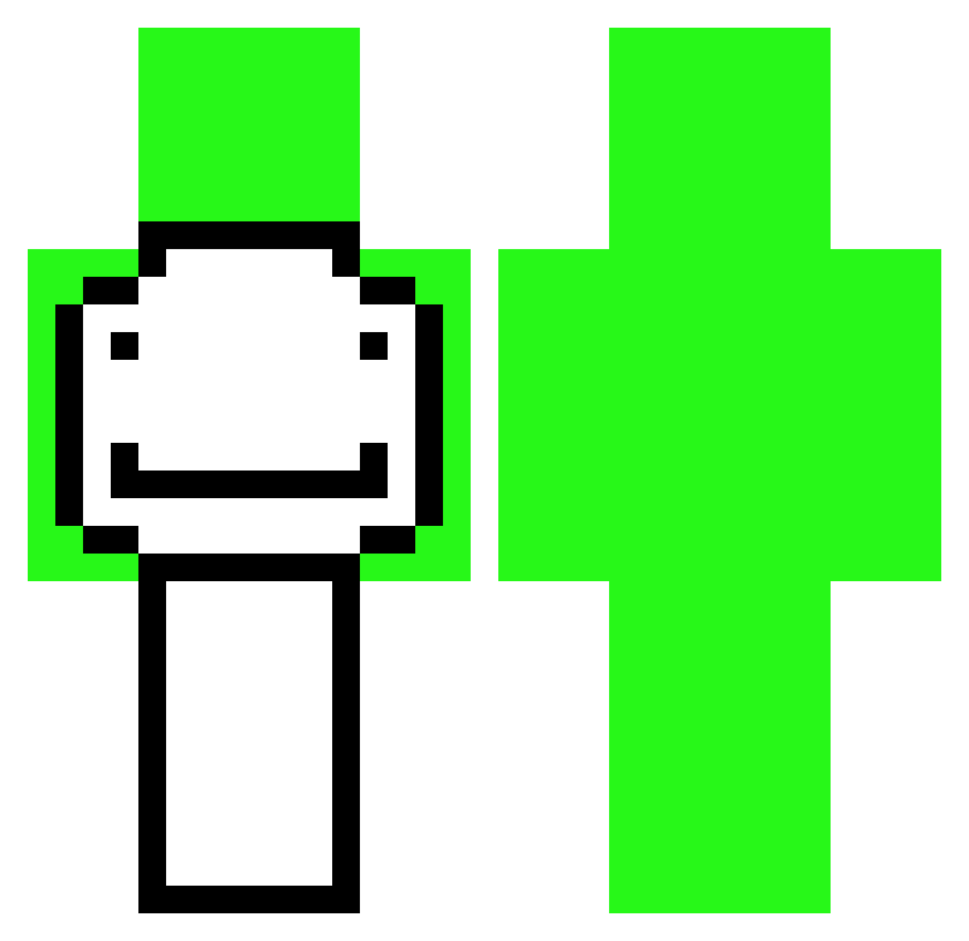 eligamble Minecraft skin, front and back view