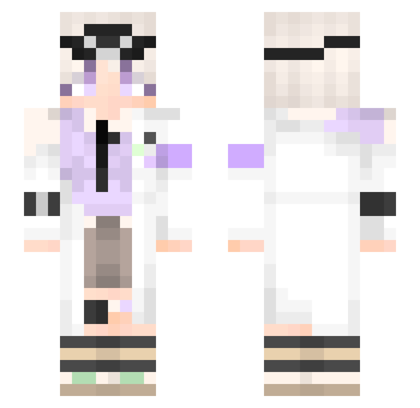 Yeo_Ju Minecraft skin, front and back view