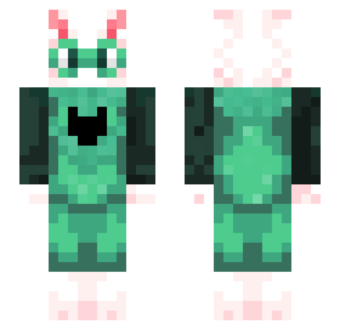 GamerShamer905 Minecraft skin, front and back view