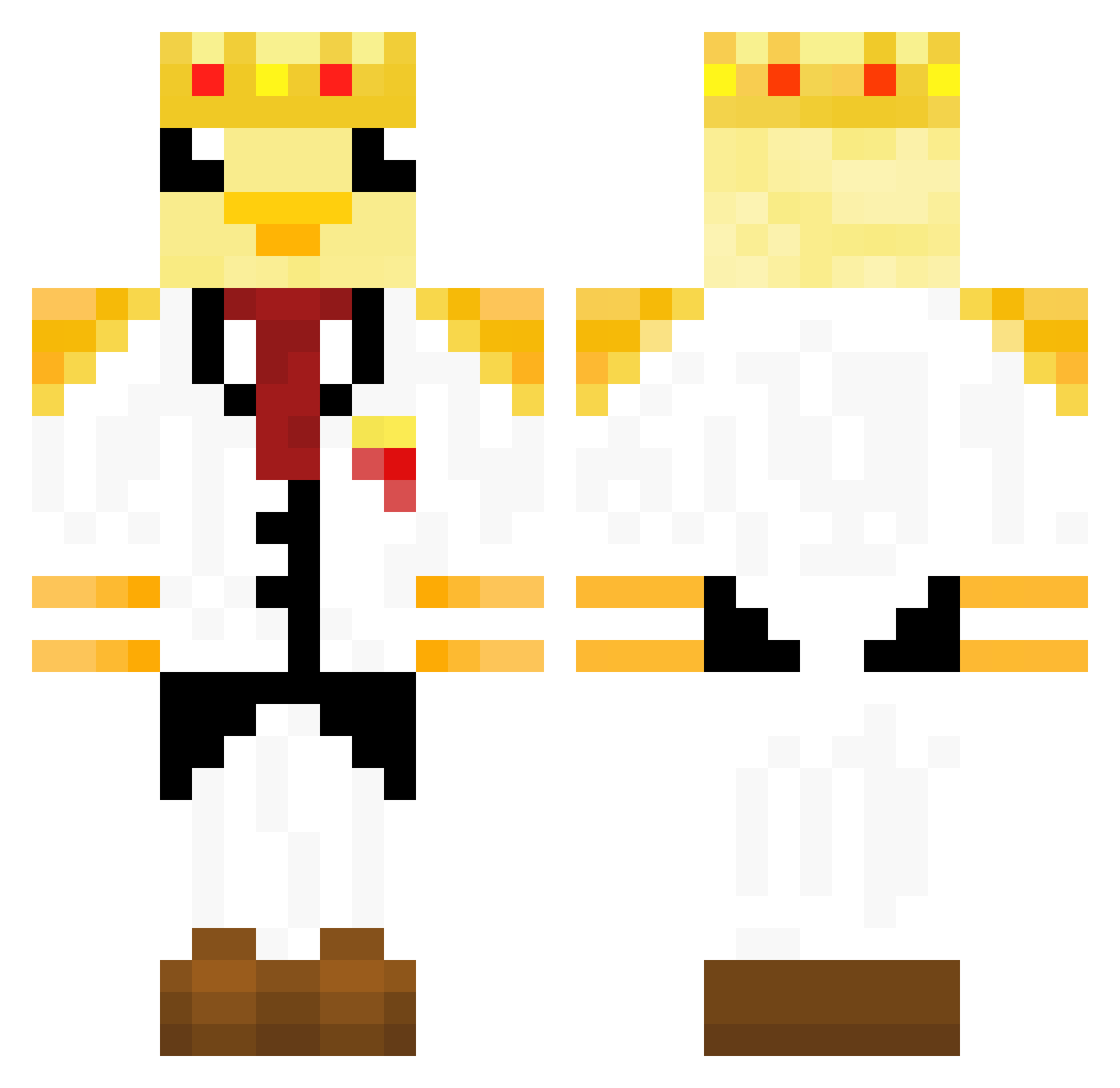 Mukglass11 Minecraft skin, front and back view
