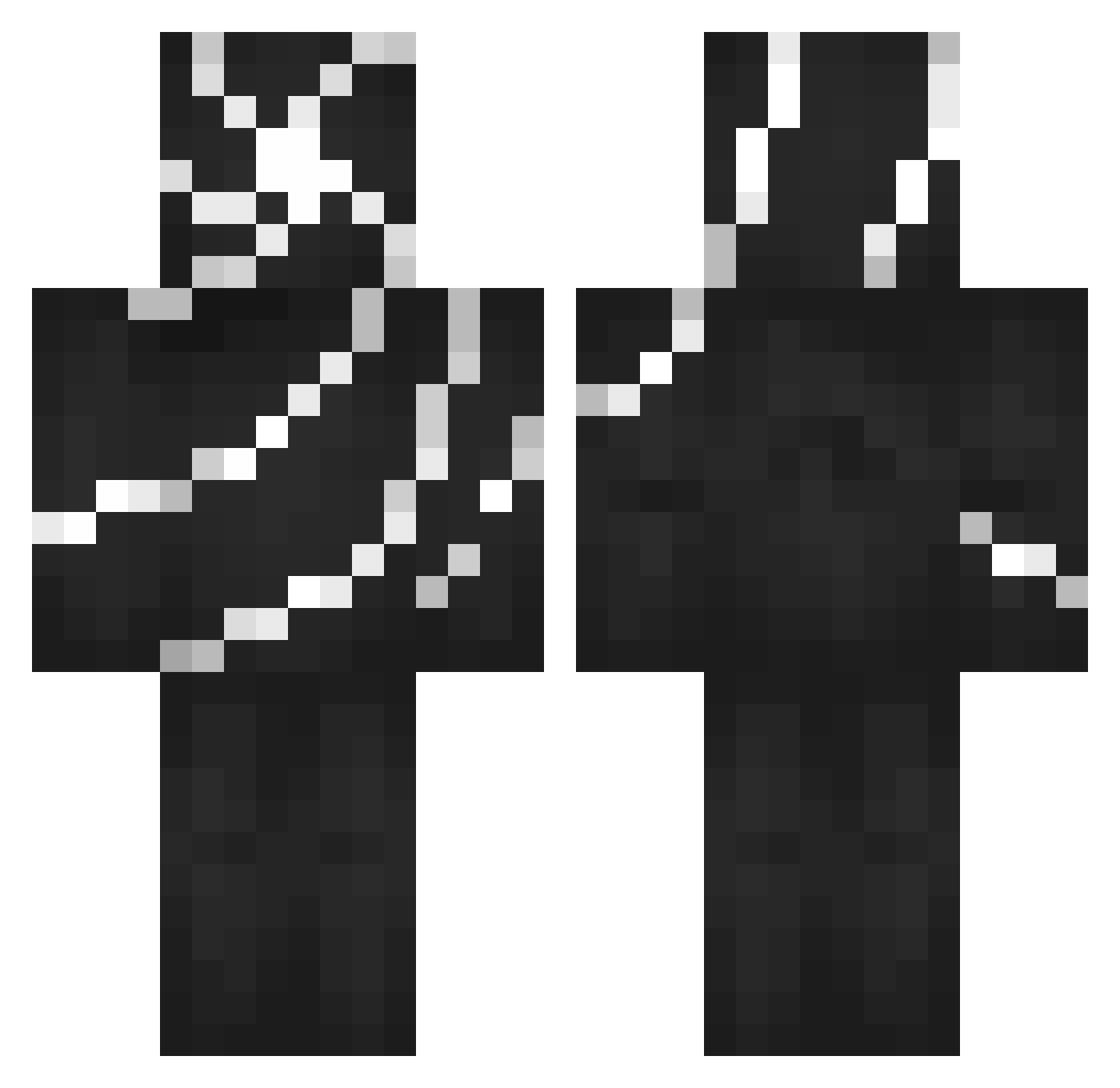 Spanok Minecraft skin, front and back view
