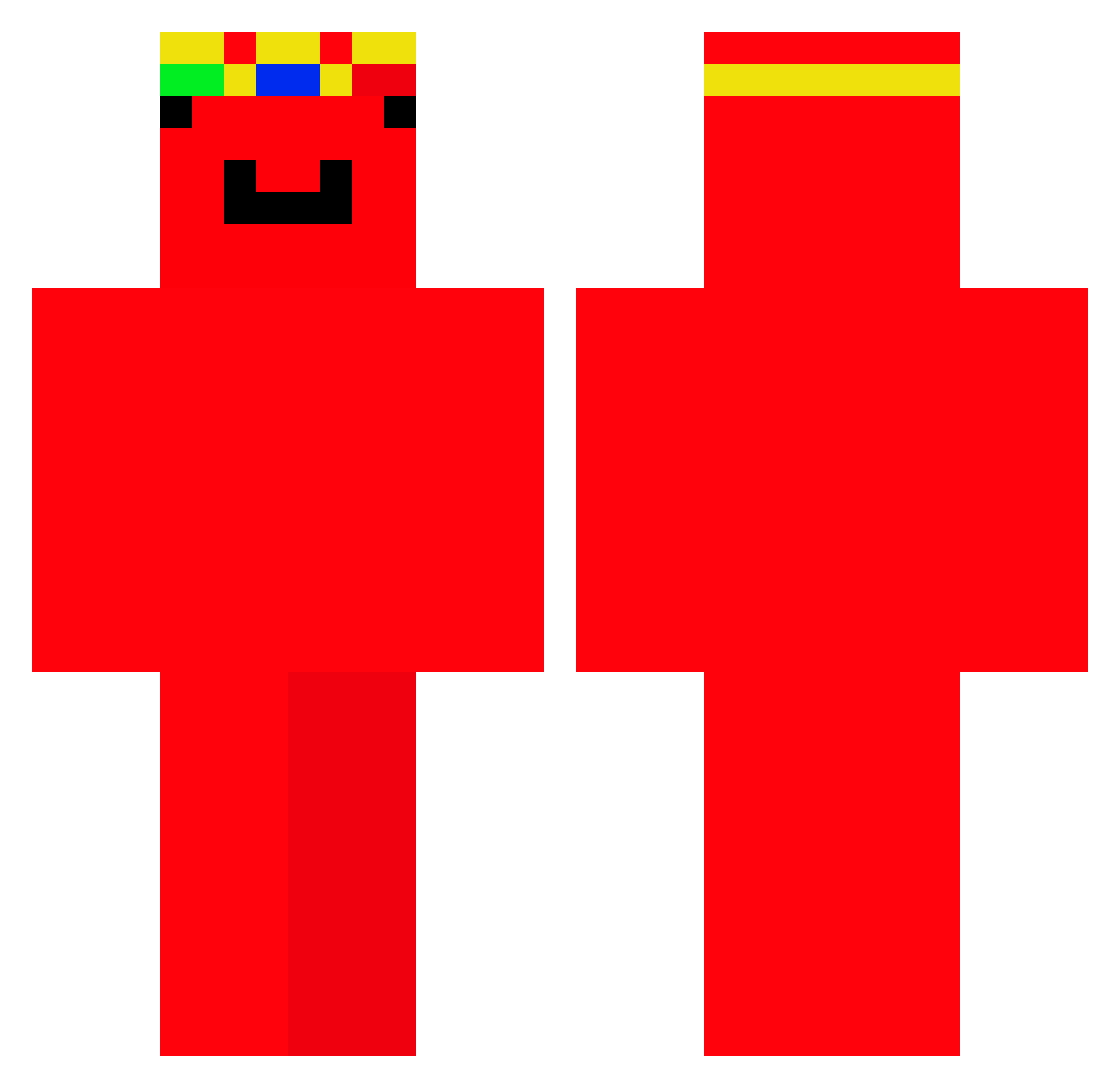moontrox126 Minecraft skin, front and back view
