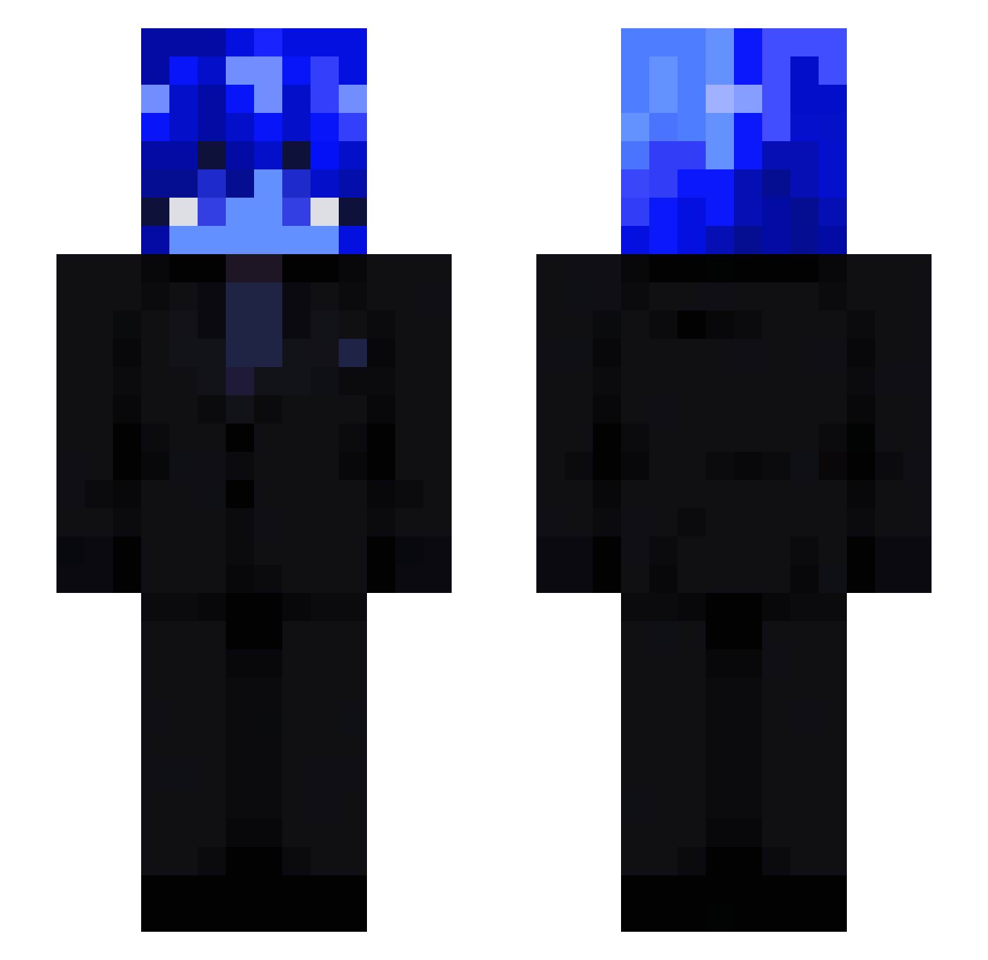 ImJustaUnicorn Minecraft skin, front and back view