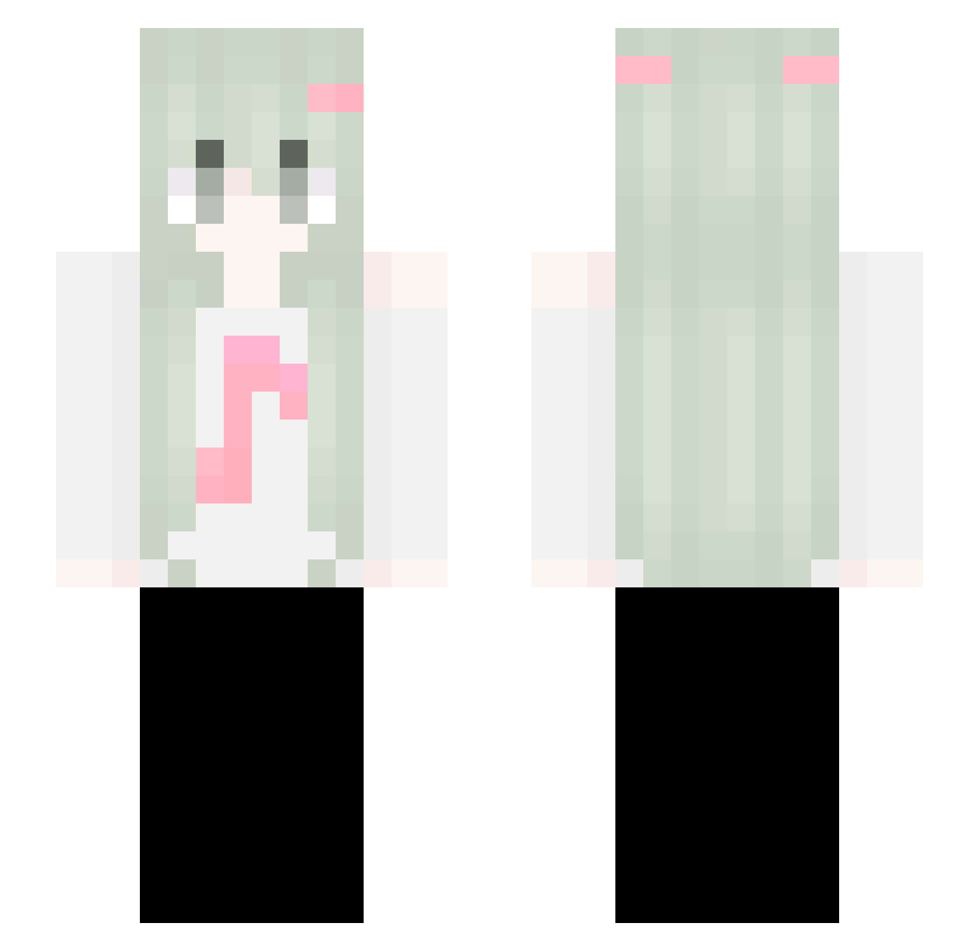 adwmire Minecraft skin, front and back view