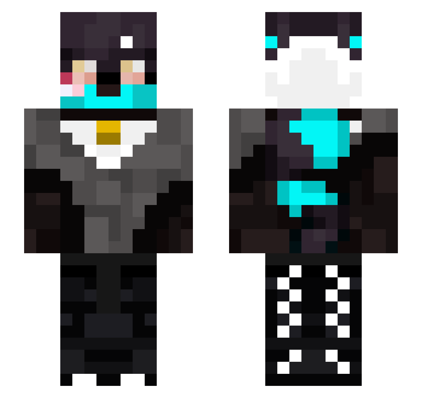 KiloNook Minecraft skin, front and back view