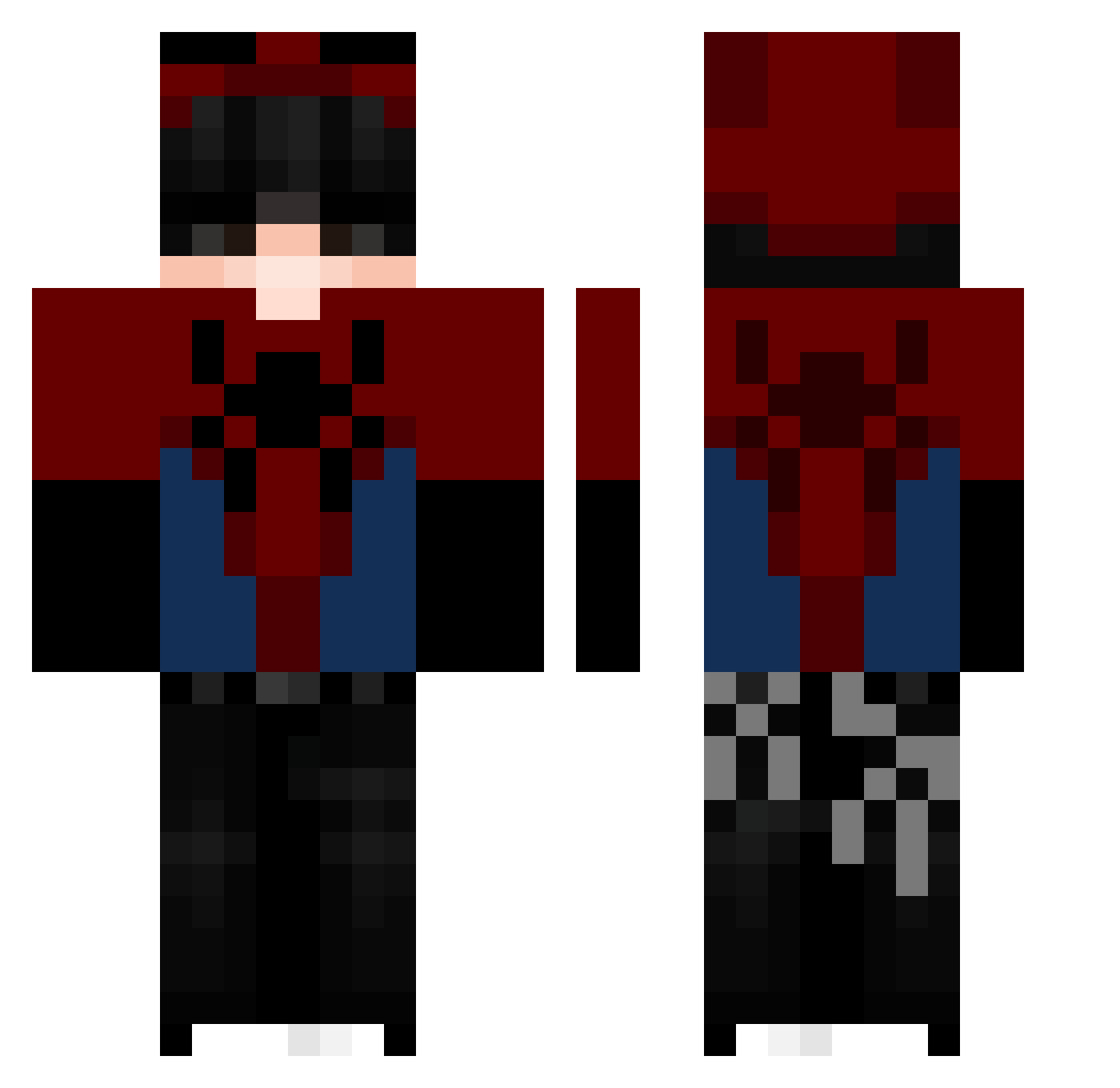 xXSoplicaaa Minecraft skin, front and back view