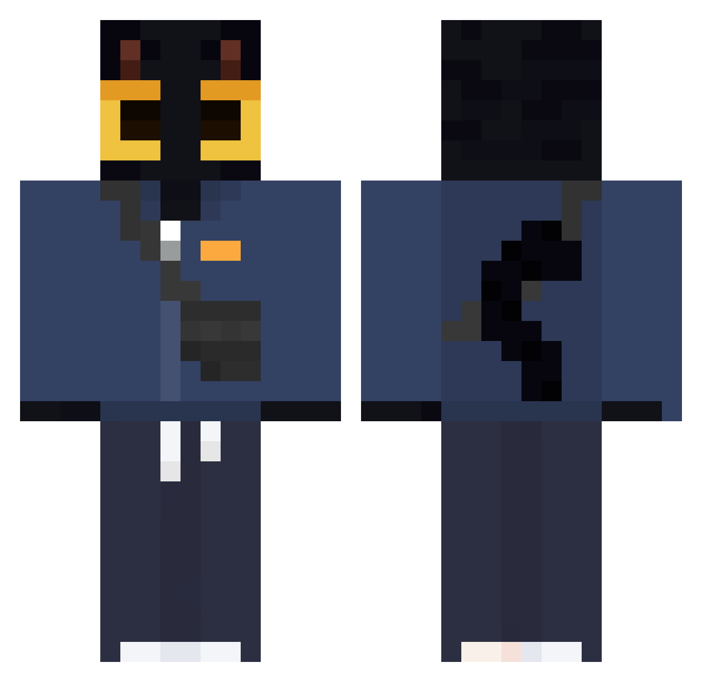 akirteM Minecraft skin, front and back view
