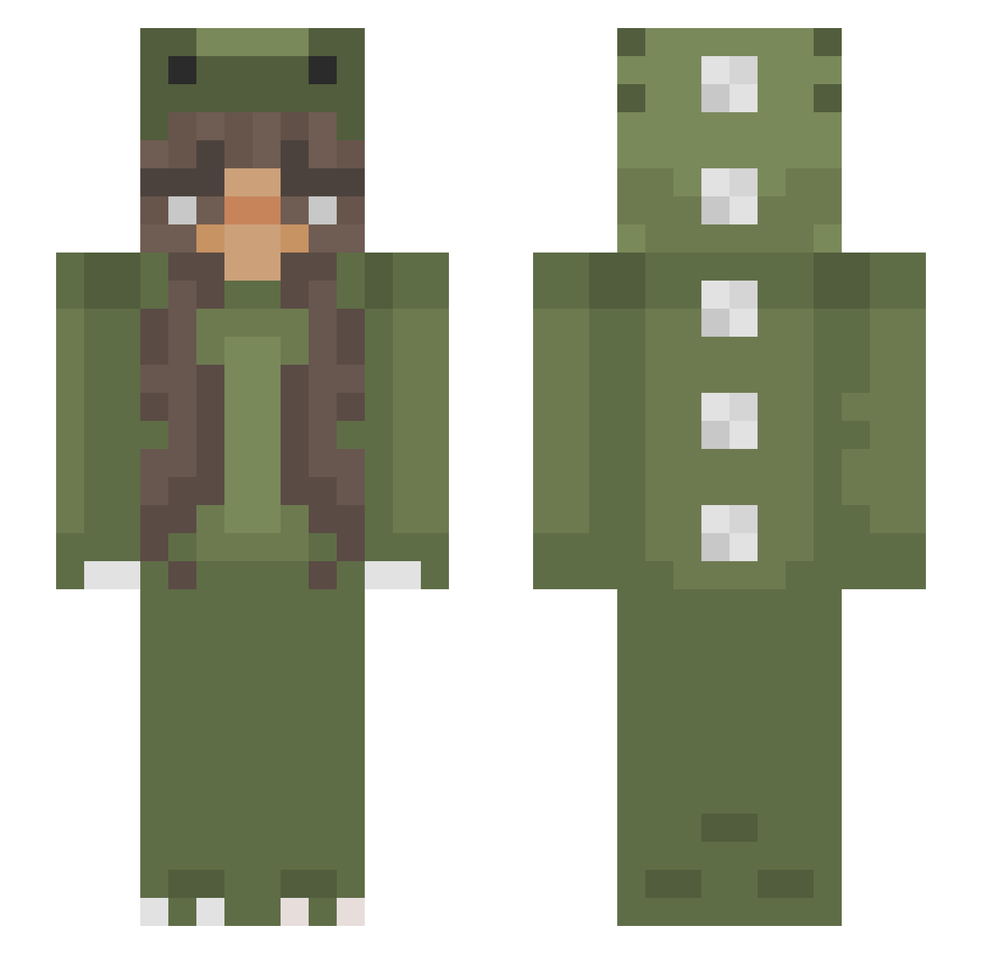 wOrzell_ Minecraft skin, front and back view