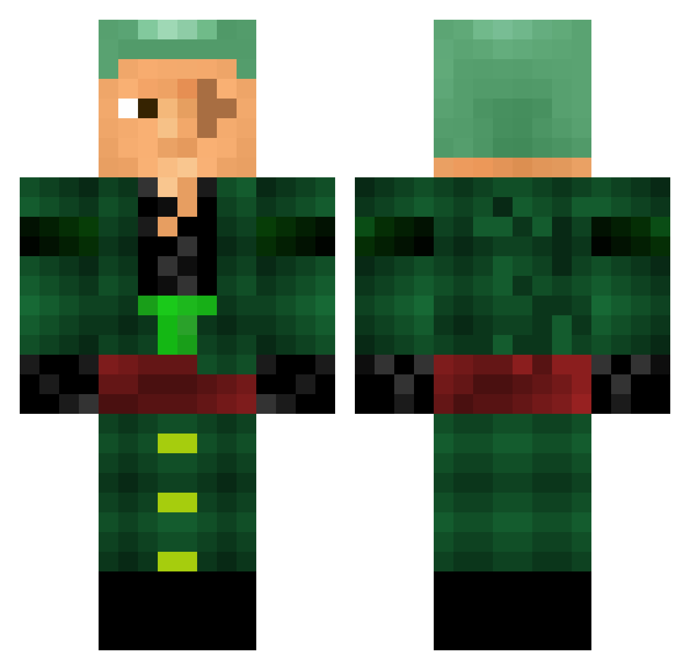Blueberry_____ Minecraft skin, front and back view