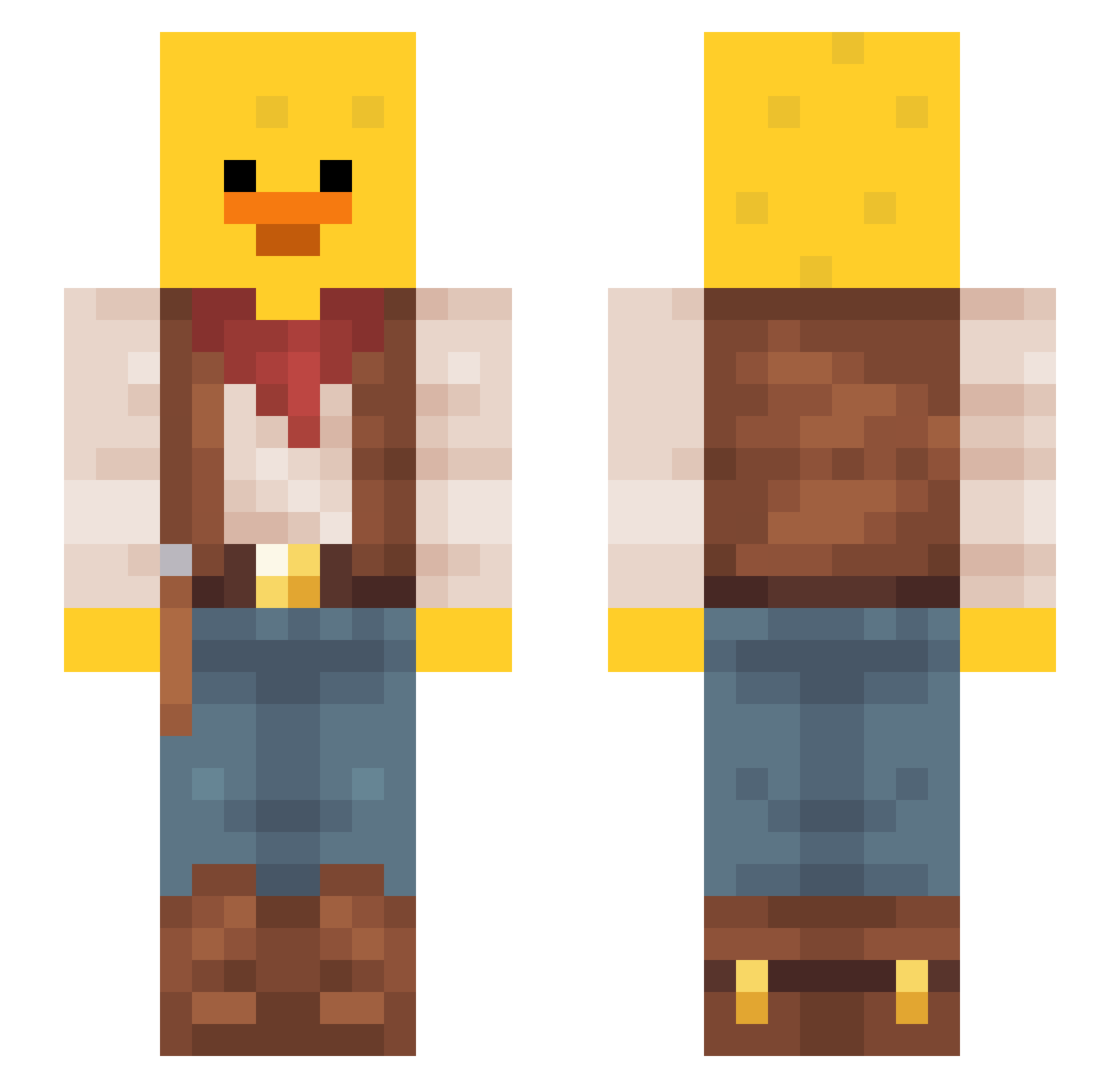 DoloresEinauge Minecraft skin, front and back view