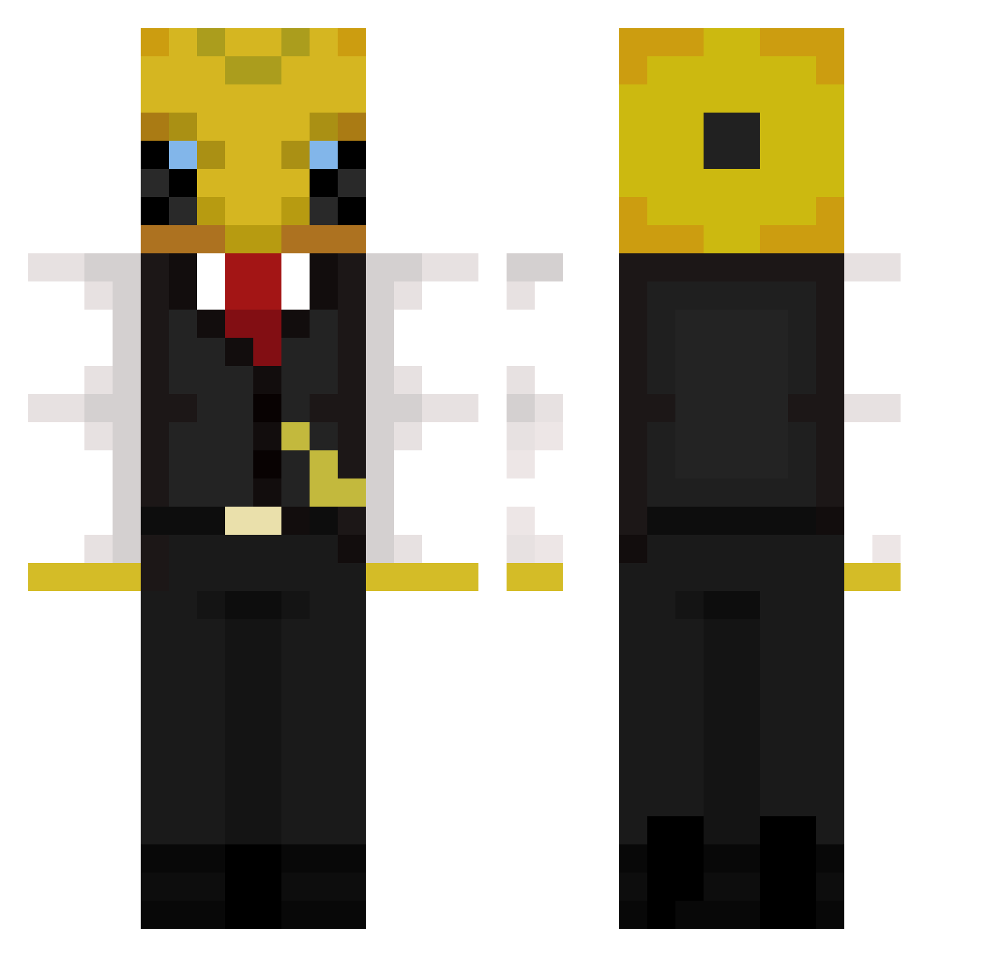 EmanuelMan Minecraft skin, front and back view