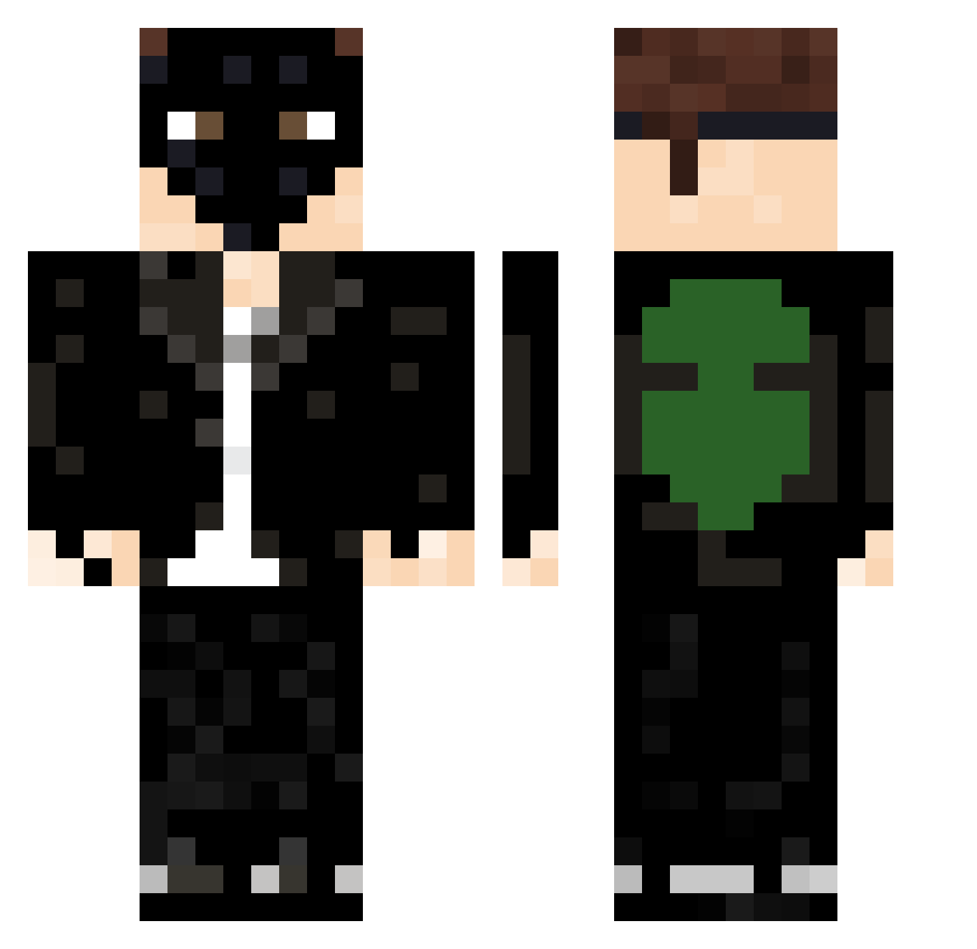 IMainYeat Minecraft skin, front and back view
