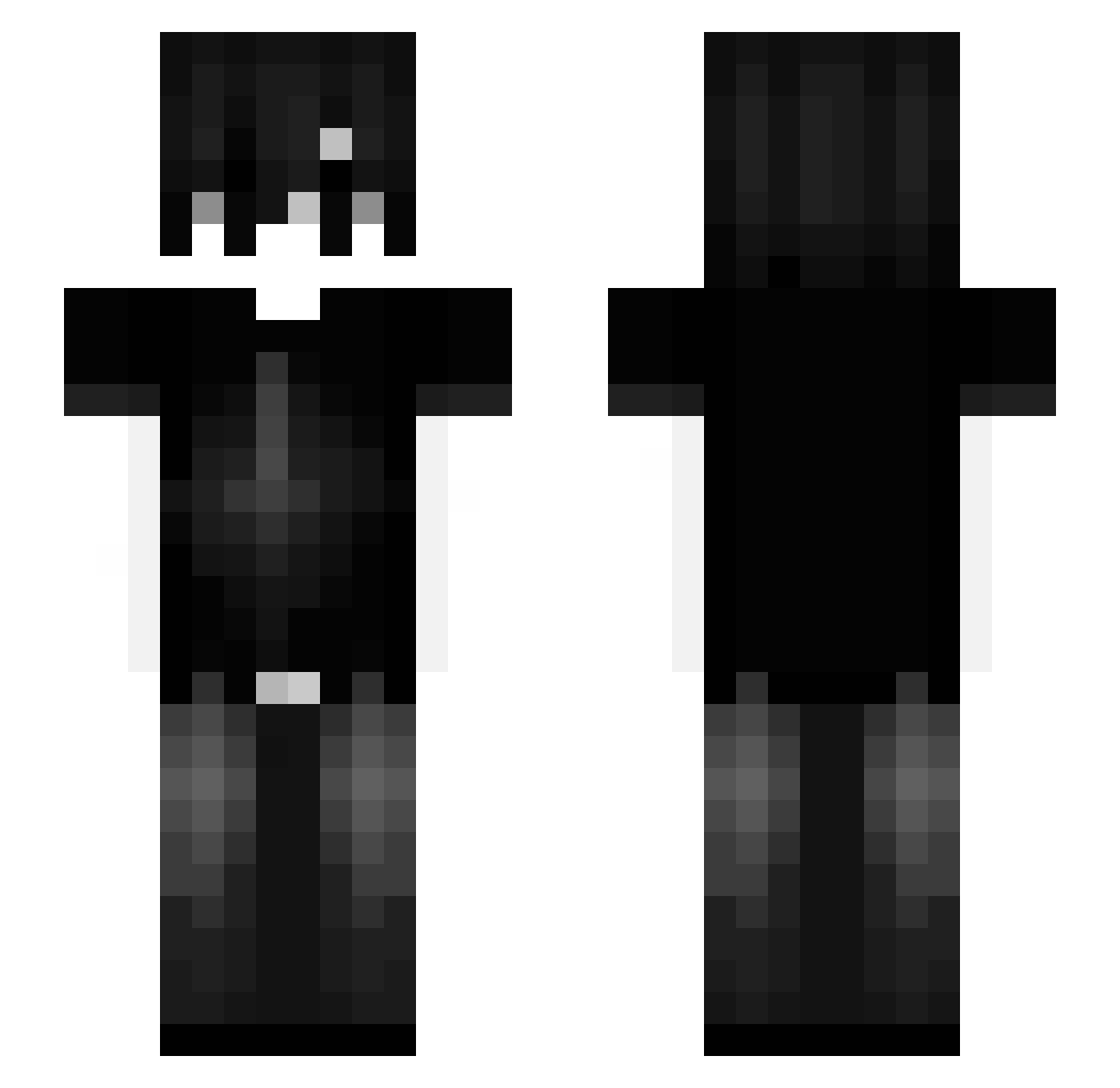 Wudaa Minecraft skin, front and back view