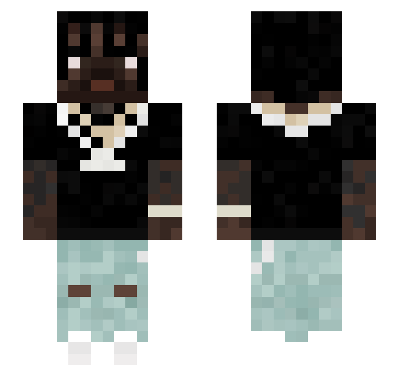 thehundreds31 Minecraft skin, front and back view