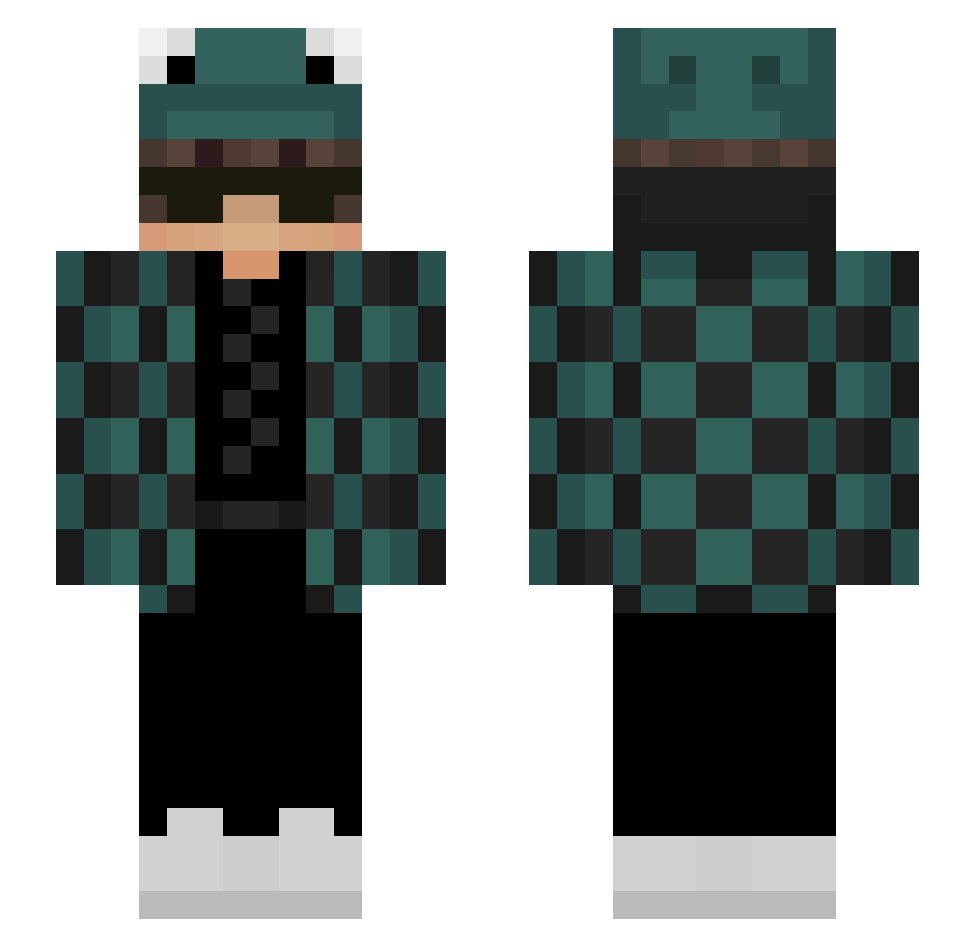 Imbapt500 Minecraft skin, front and back view