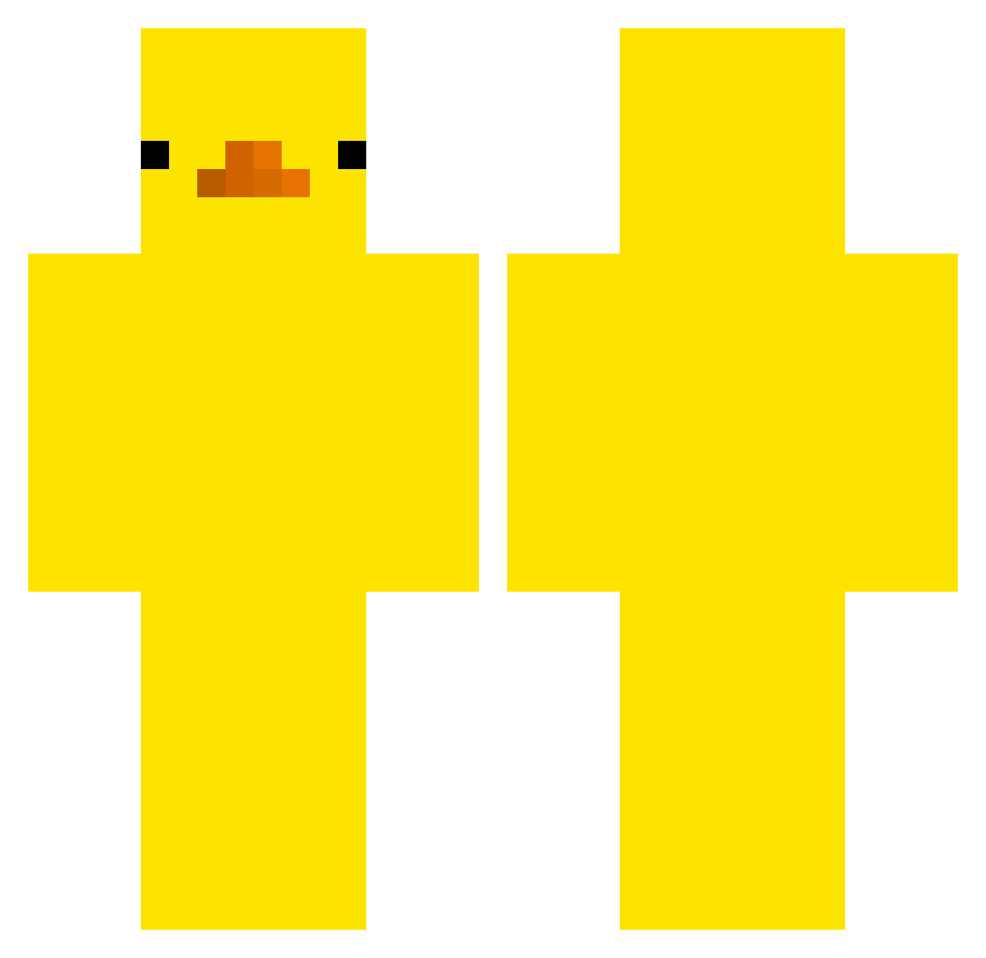 PUTIN_VOLODYA Minecraft skin, front and back view