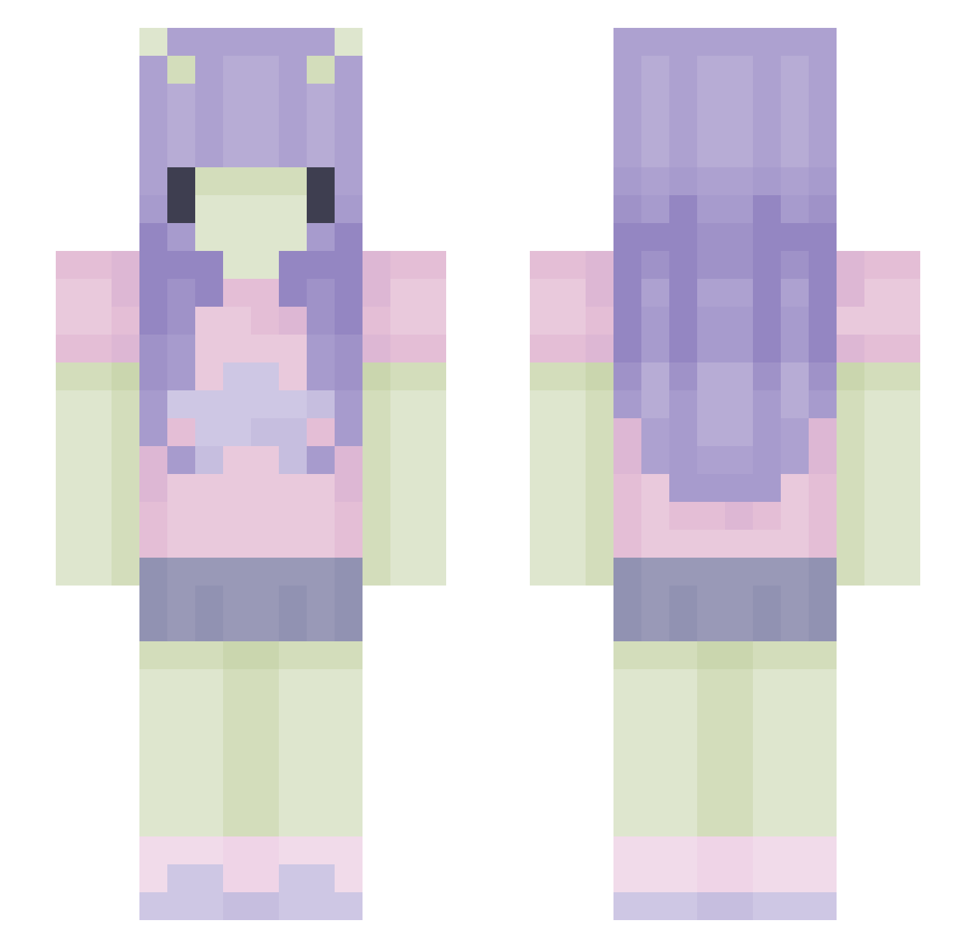 Rikkie007 Minecraft skin, front and back view