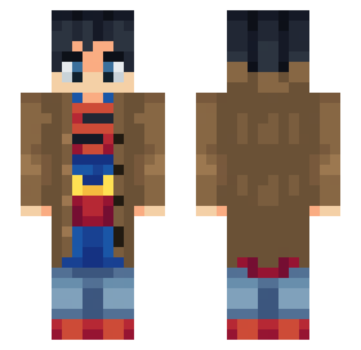 iKakarot00 Minecraft skin, front and back view