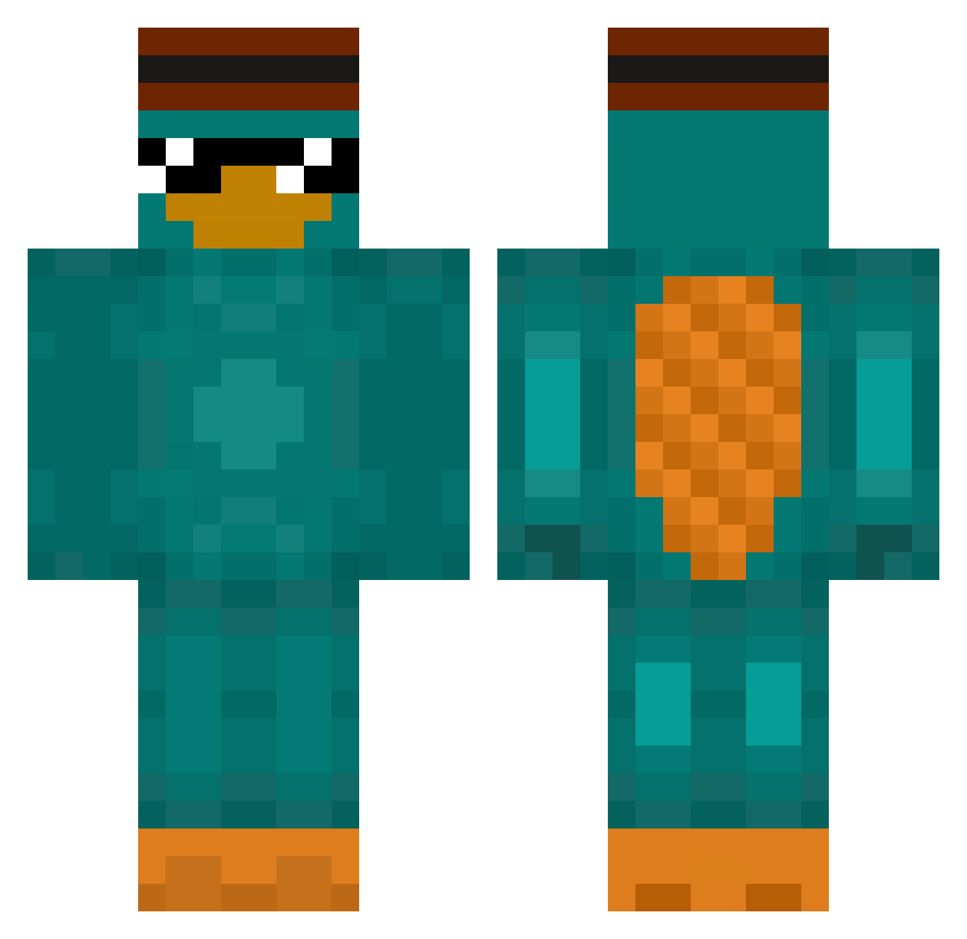 LucaHofi Minecraft skin, front and back view