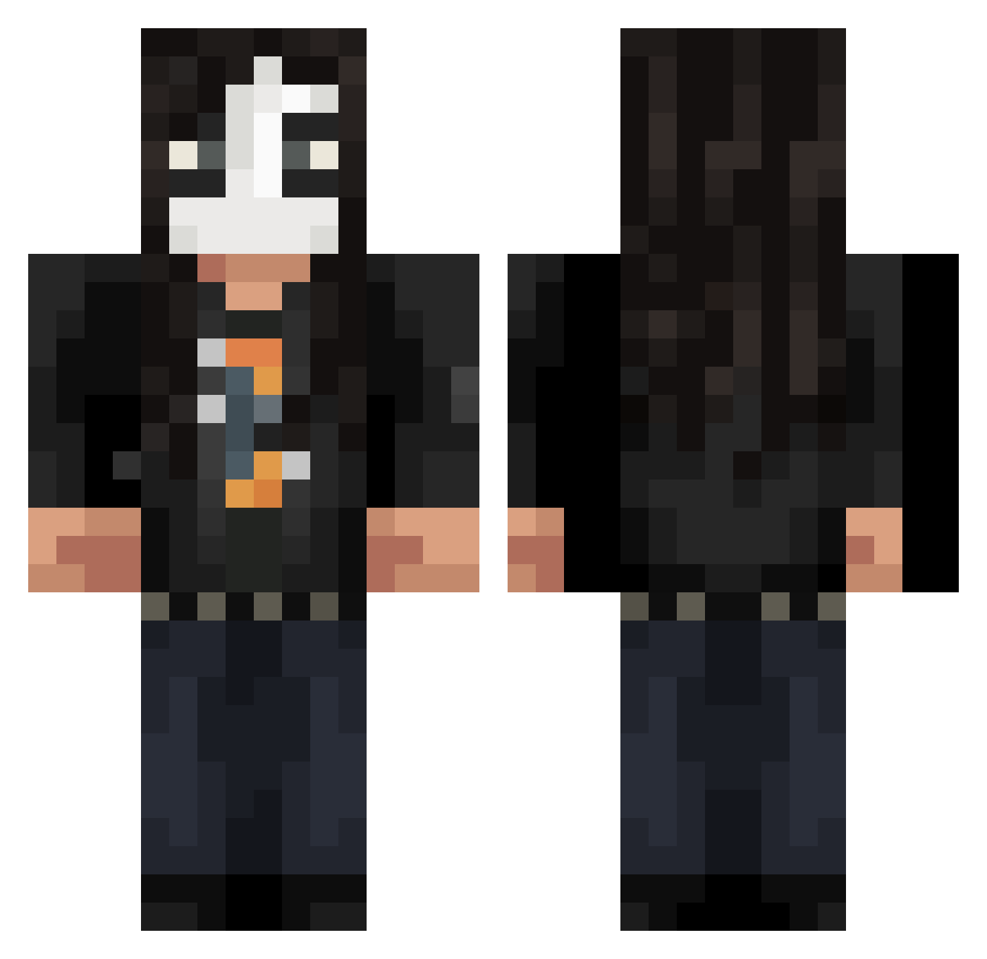 Scorpppp Minecraft skin, front and back view