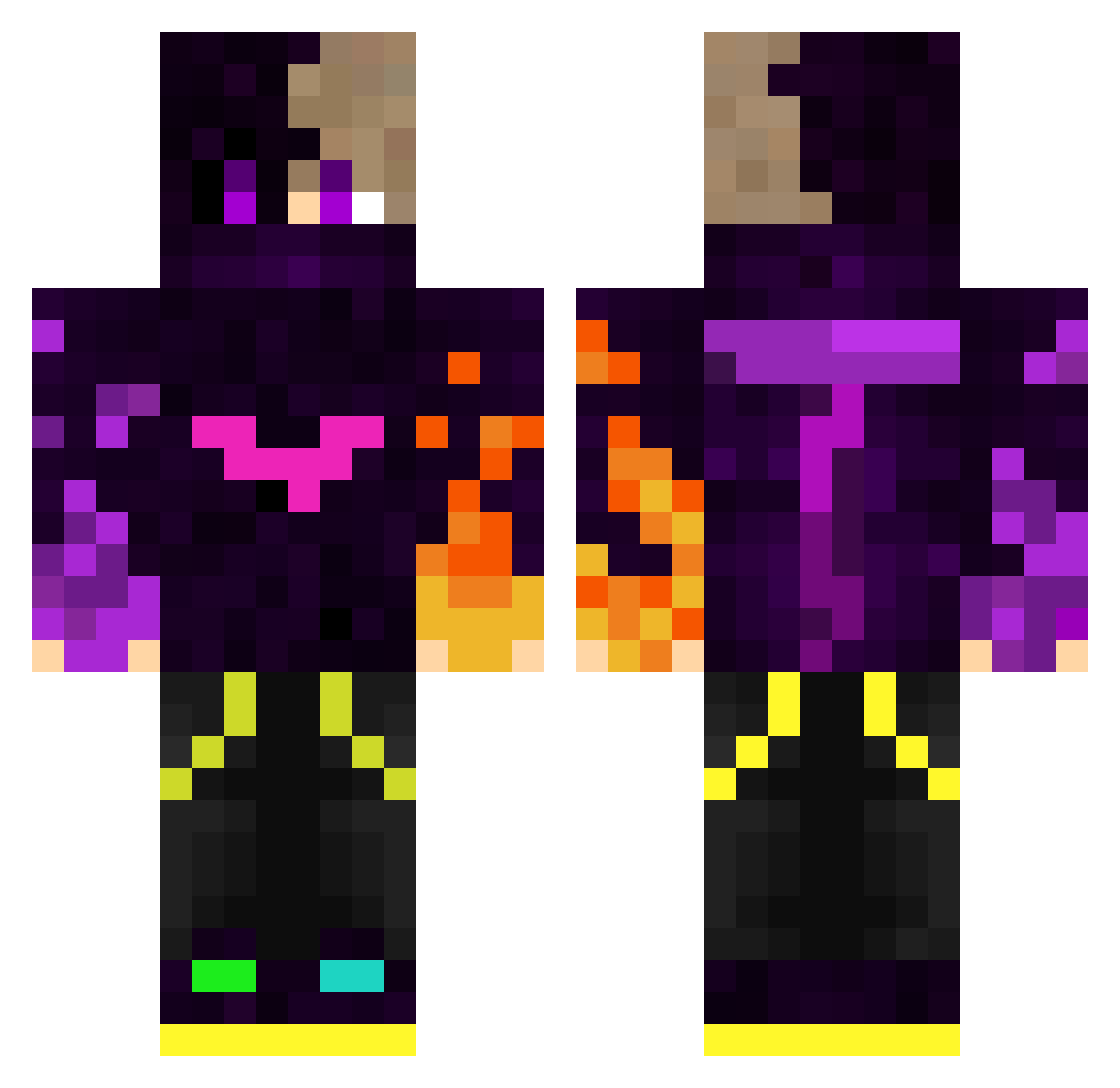 RioSangaji641 Minecraft skin, front and back view