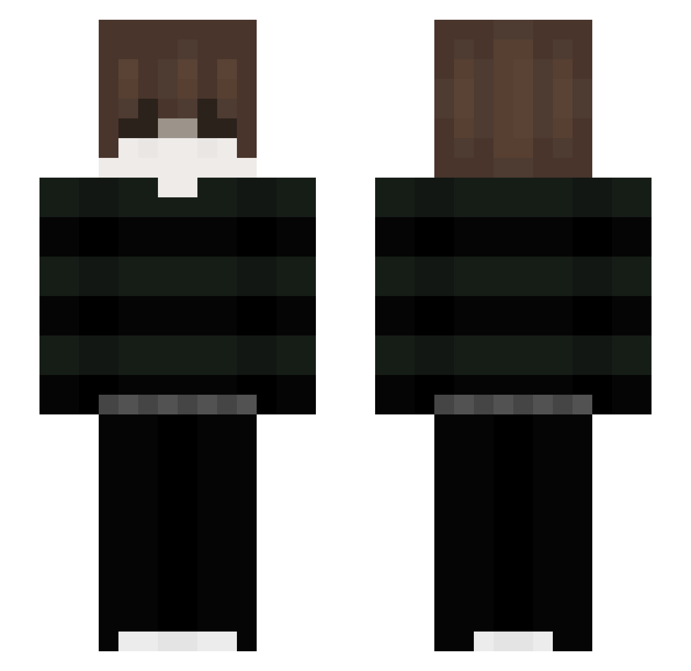div2as Minecraft skin, front and back view