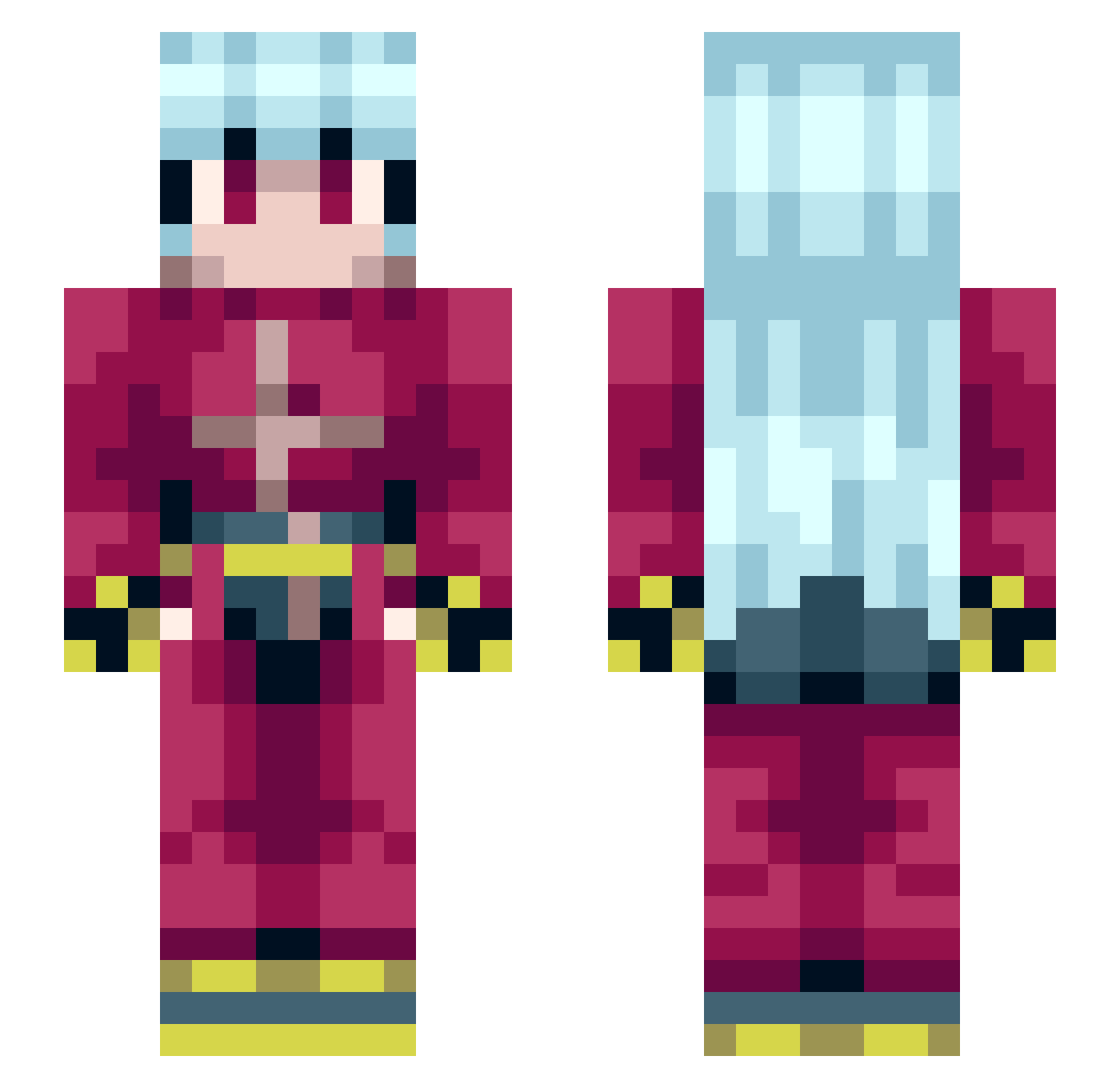 Kiyoshi248 Minecraft skin, front and back view