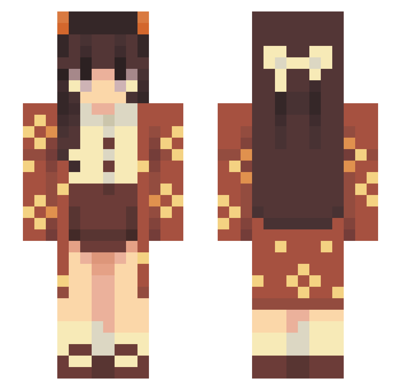 Morko1995 Minecraft skin, front and back view