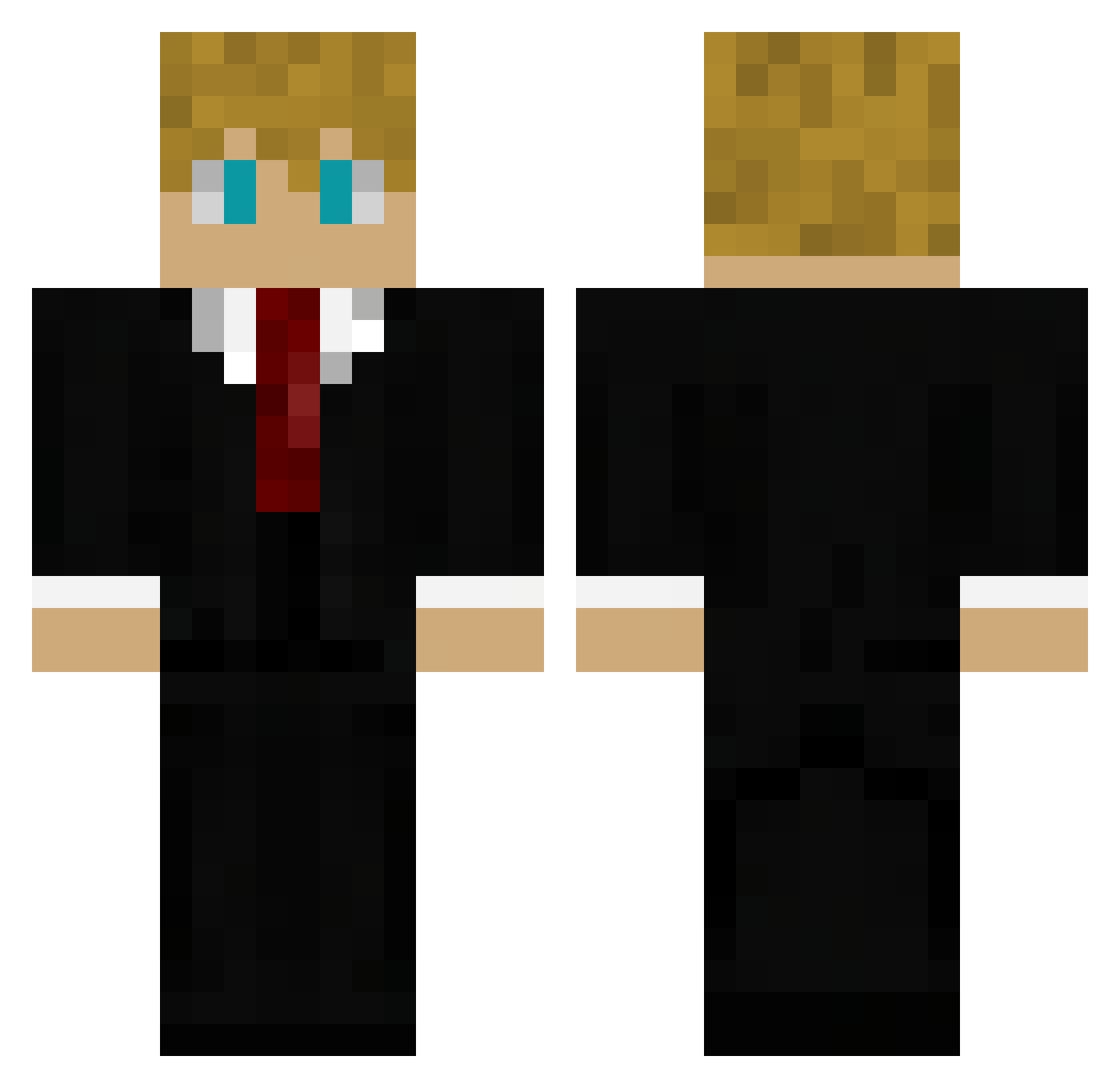 Prizma0_0 Minecraft skin, front and back view
