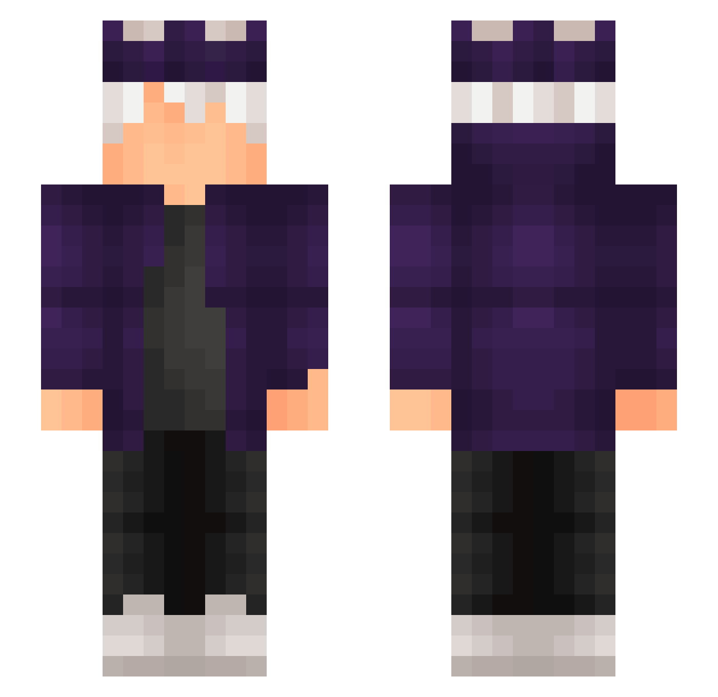 Starwurstsalat Minecraft skin, front and back view