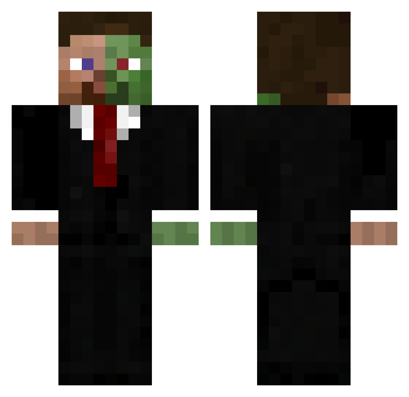 5dych Minecraft skin, front and back view