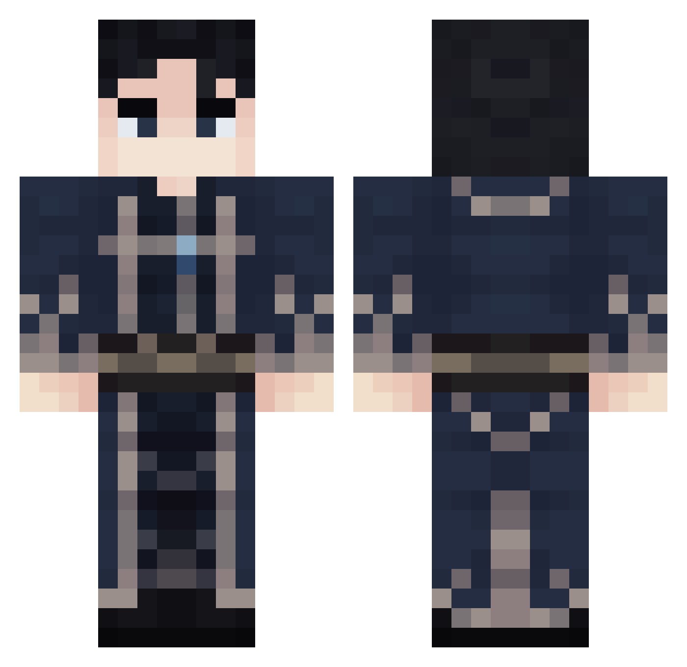 ReeceOK Minecraft skin, front and back view