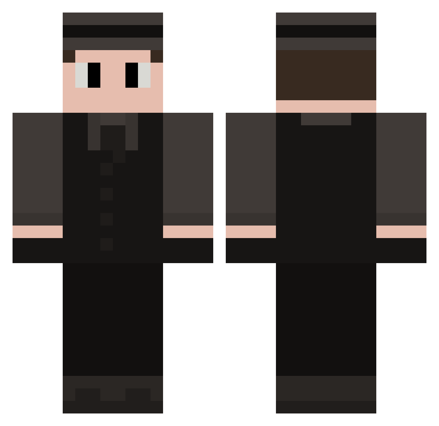 BrunoGame01 Minecraft skin, front and back view