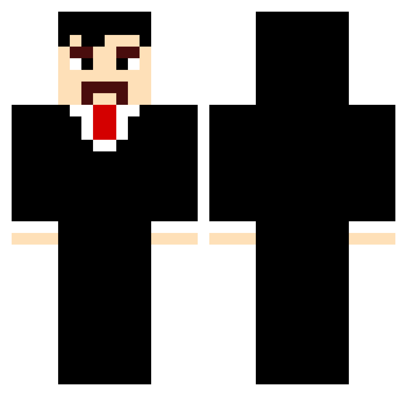 Comradely Minecraft skin, front and back view