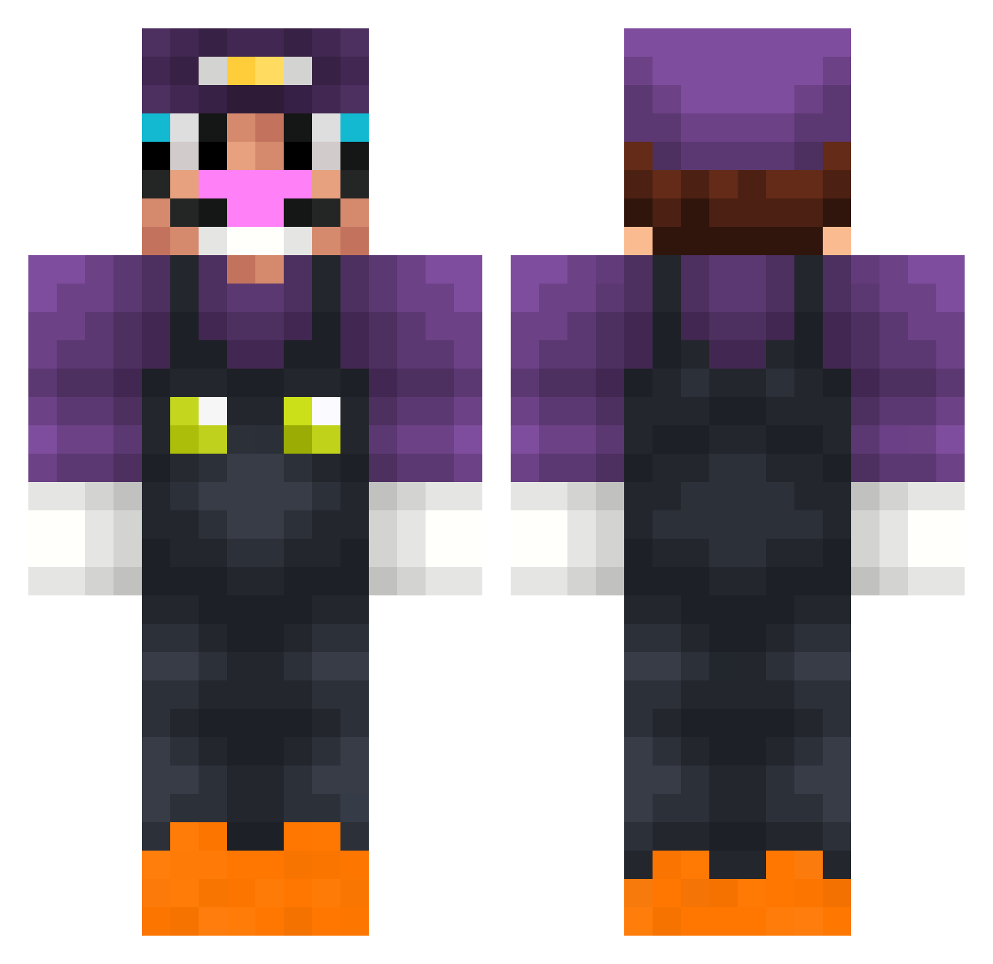 EataSandwich72 Minecraft skin, front and back view