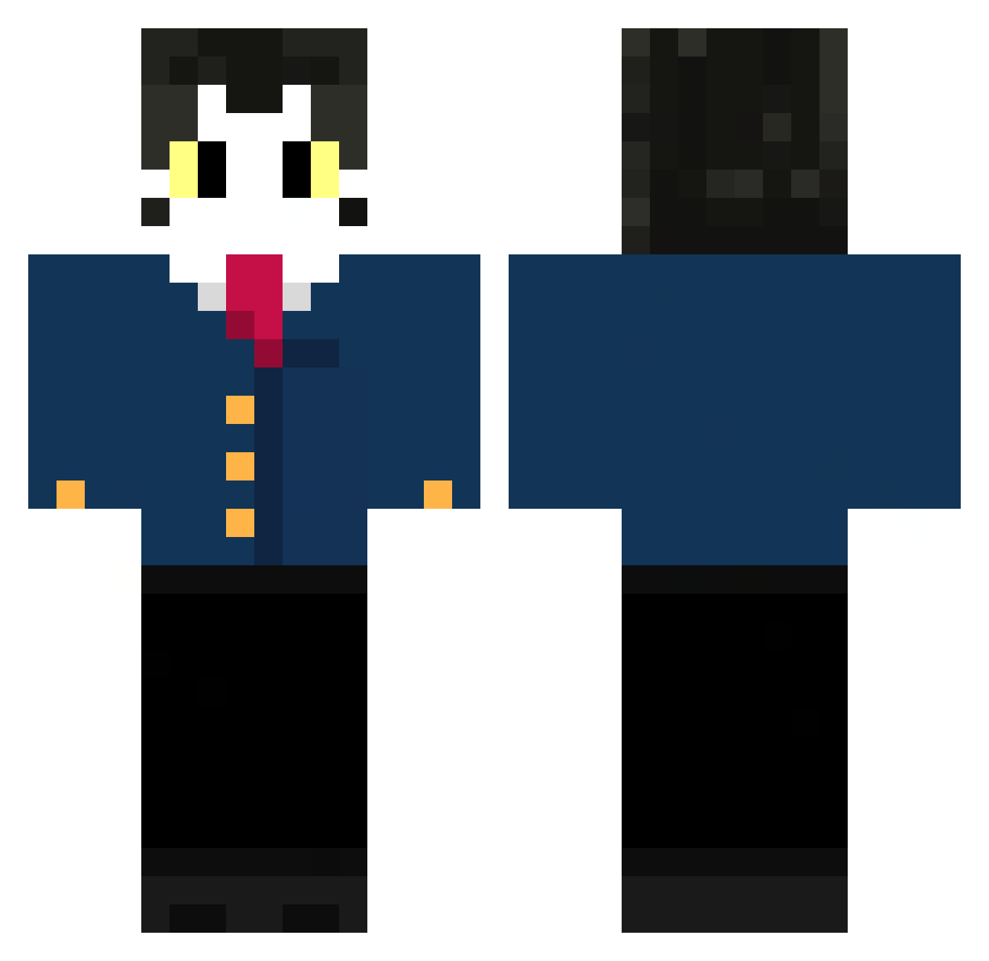 SadaHawU Minecraft skin, front and back view