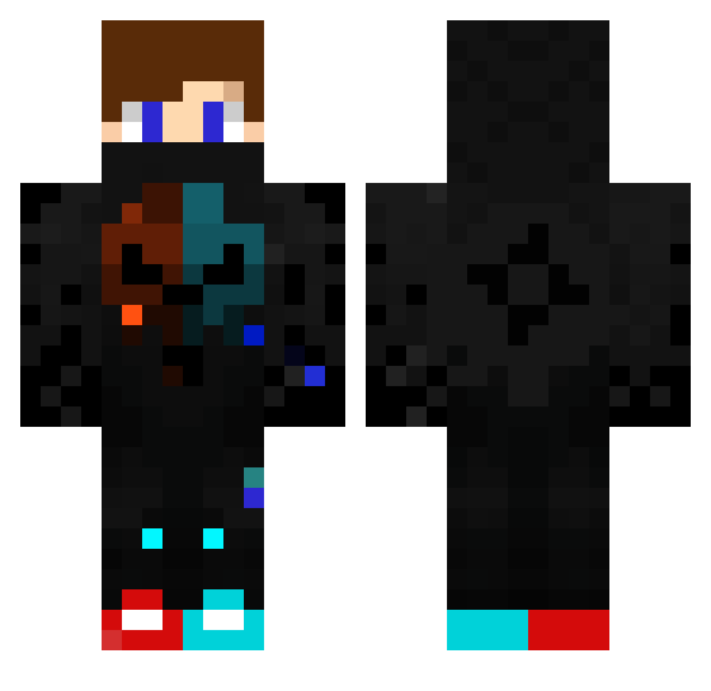 rlolol Minecraft skin, front and back view