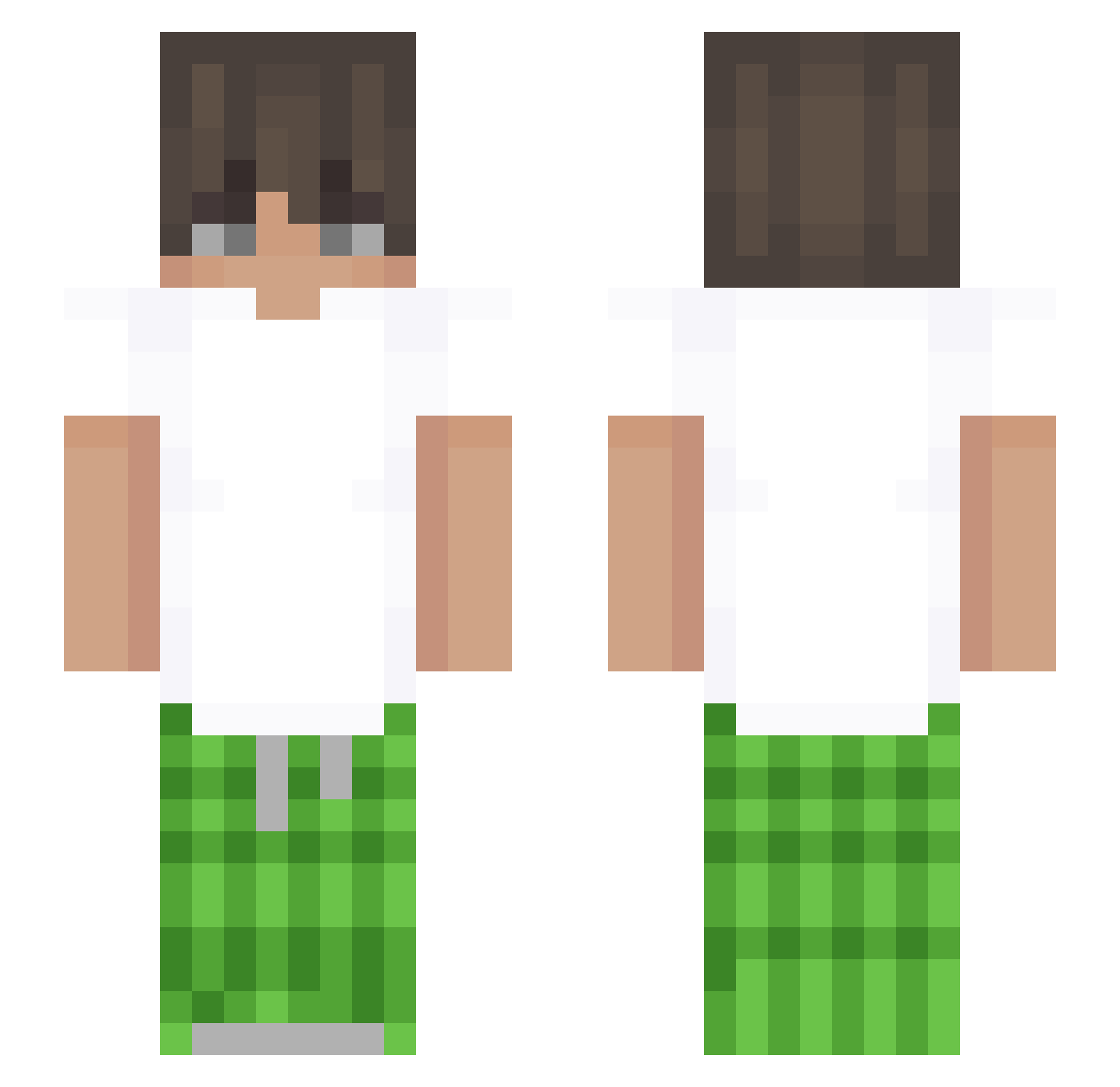 XAMELE0H Minecraft skin, front and back view