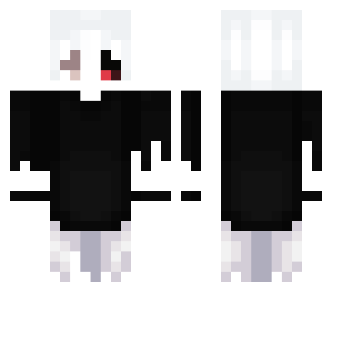 azusagawaa Minecraft skin, front and back view
