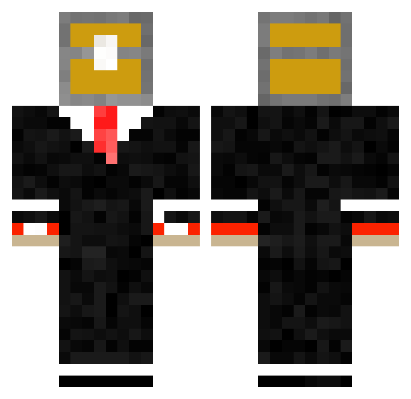Wike245 Minecraft skin, front and back view